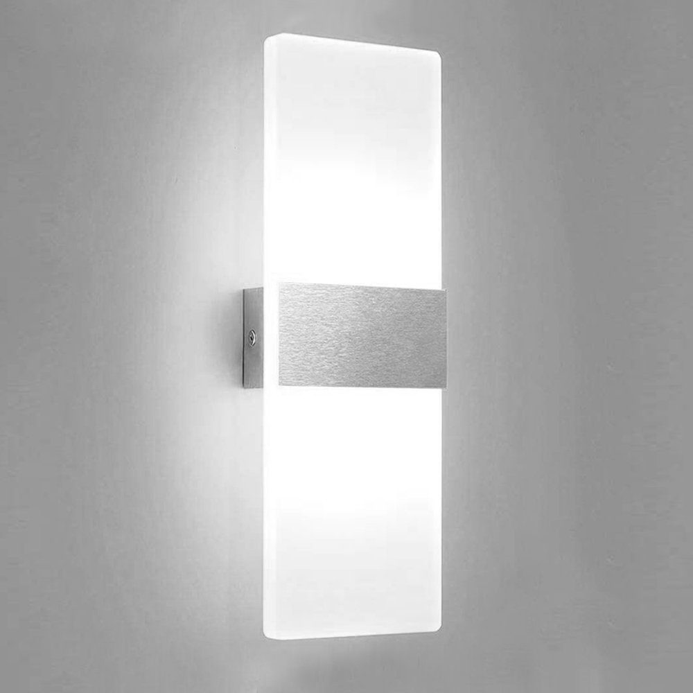 Gimisgu LED Wandleuchte LED Wandleuchte Flurlampe Empfangsbereichen Außen Innen Wandlampe, LED fest integriert, weiß