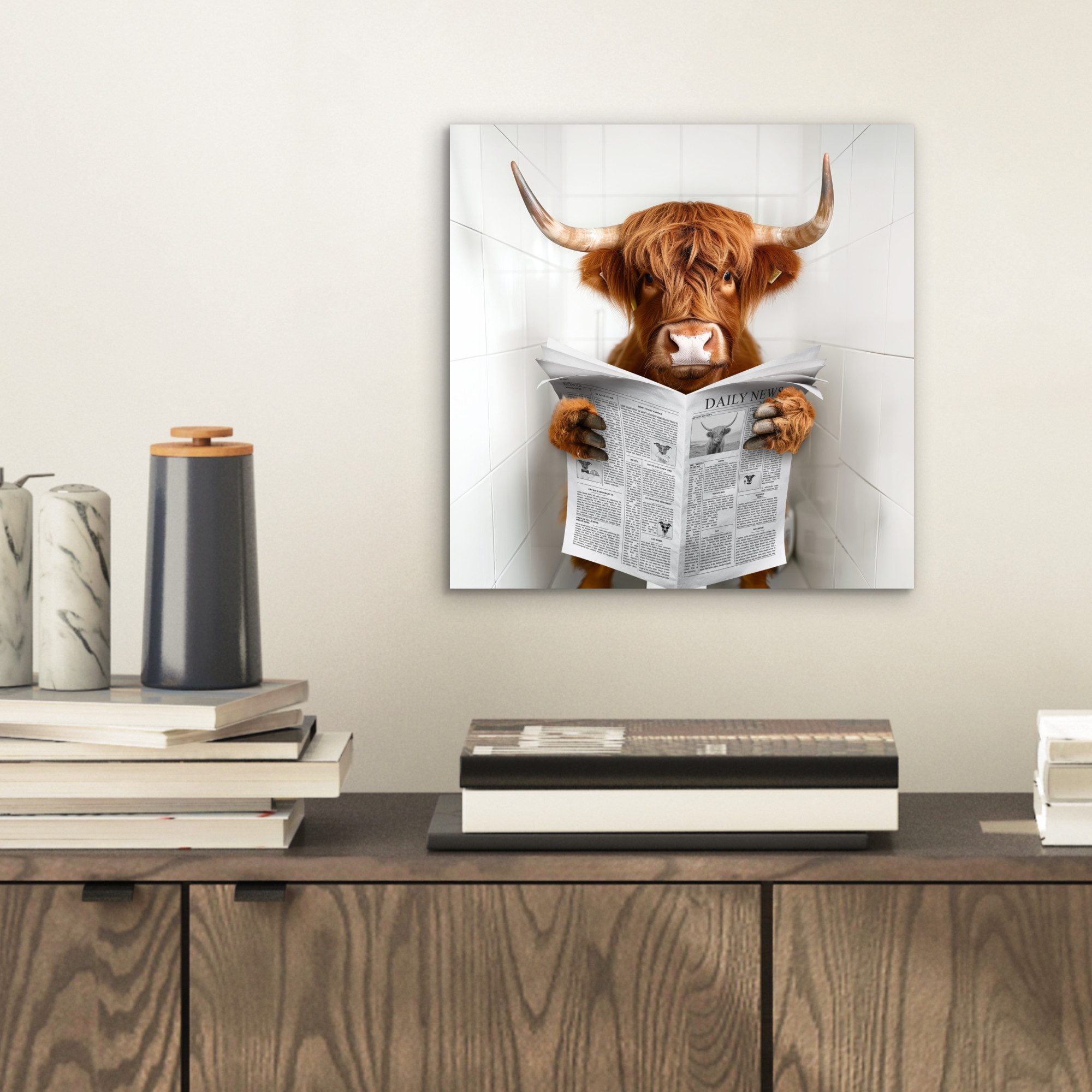 MuchoWow Metallbild Schottischer Highlander - Tier günstig online kaufen