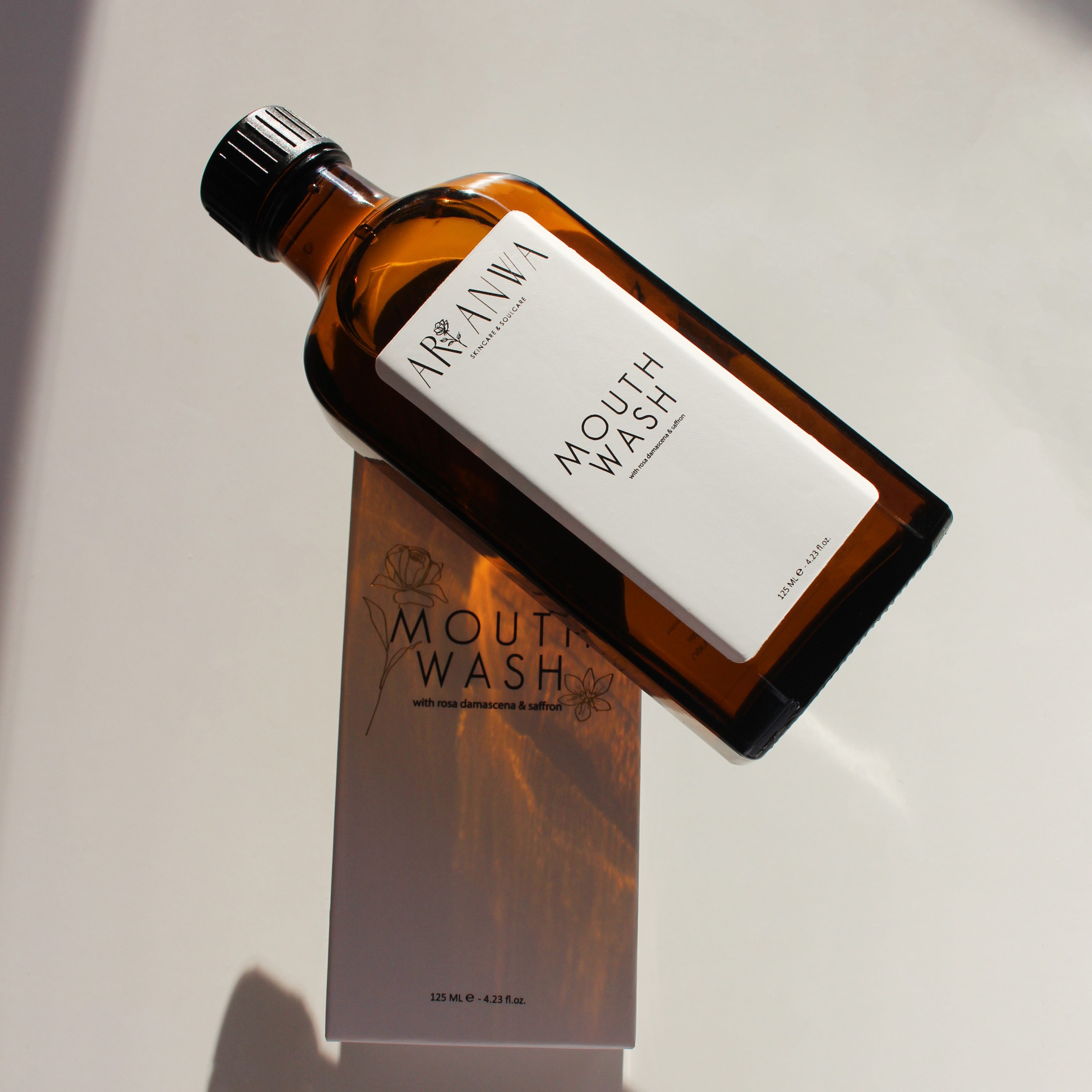 ARI ANWA Skincare Mundwasser Mouthwash Rose, Mundwasser mit Rosenwasser & Safran