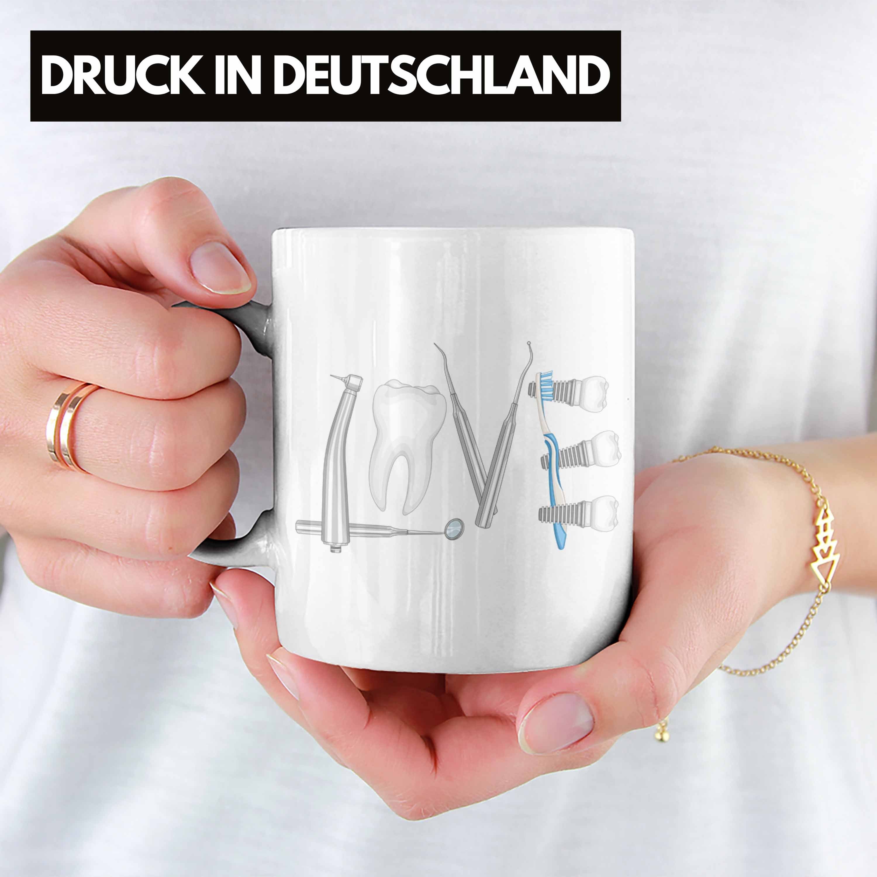 Lustig Zahnärztin Zahntechniker Love Zahnmedizinische Geschenkidee Praxis Trendation Zahnarzt - Weiss Tasse Zahnarzthelferin - Zahntechniker Tasse Fachangestellte Trendation Geschenk