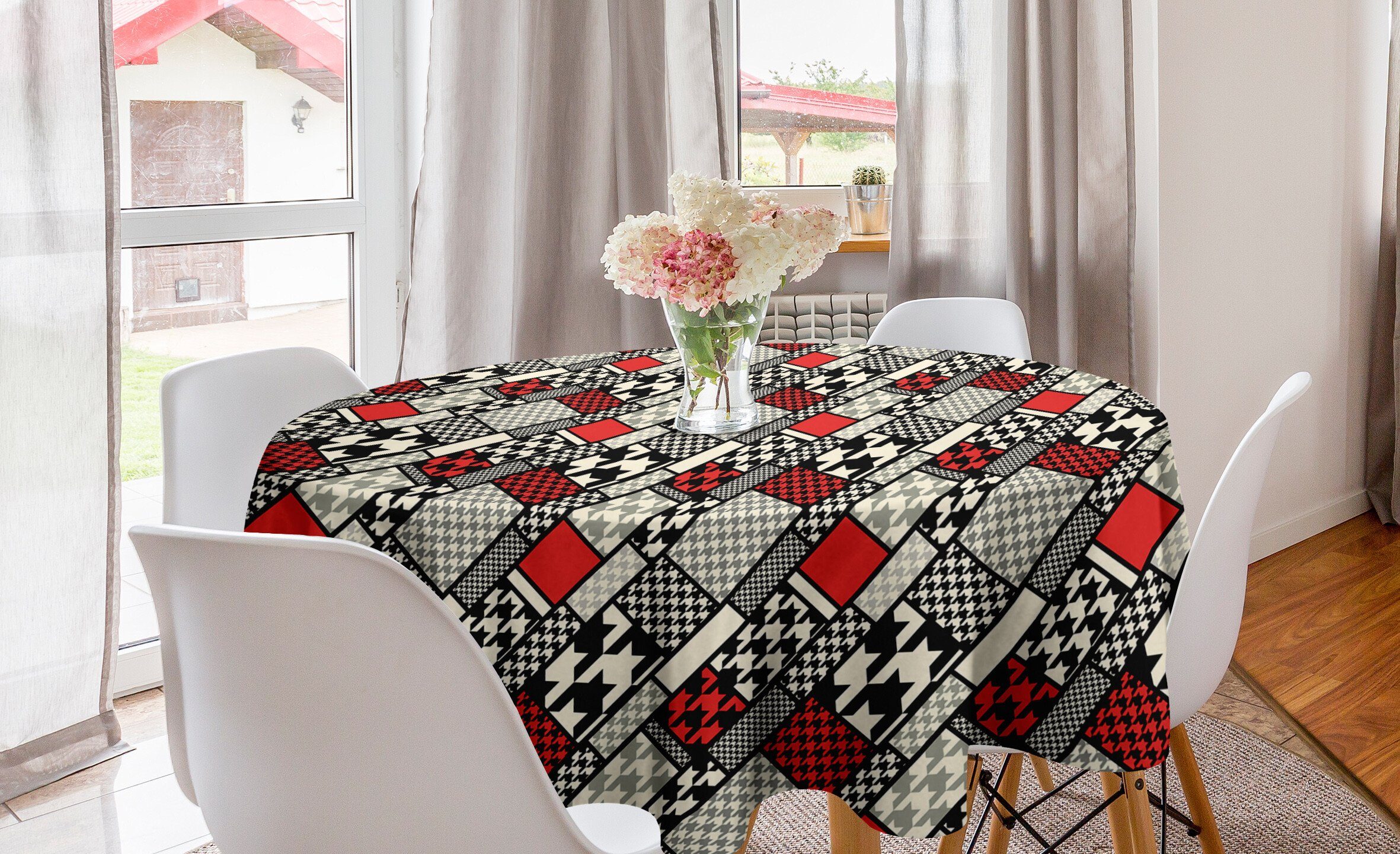Tischdecke Tischdecke Abdeckung Dekoration, Design Modern Abakuhaus für Kreis Esszimmer minimalistisches Küche