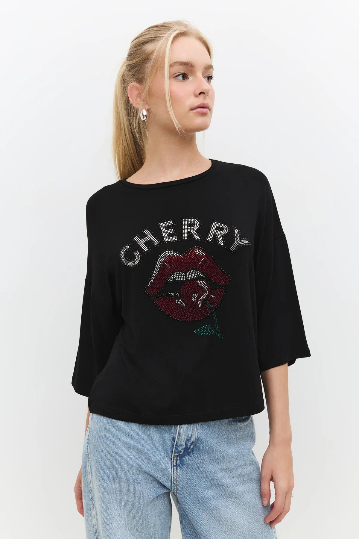 T-Shirt Lippenabdruck Oversized T-Shirt