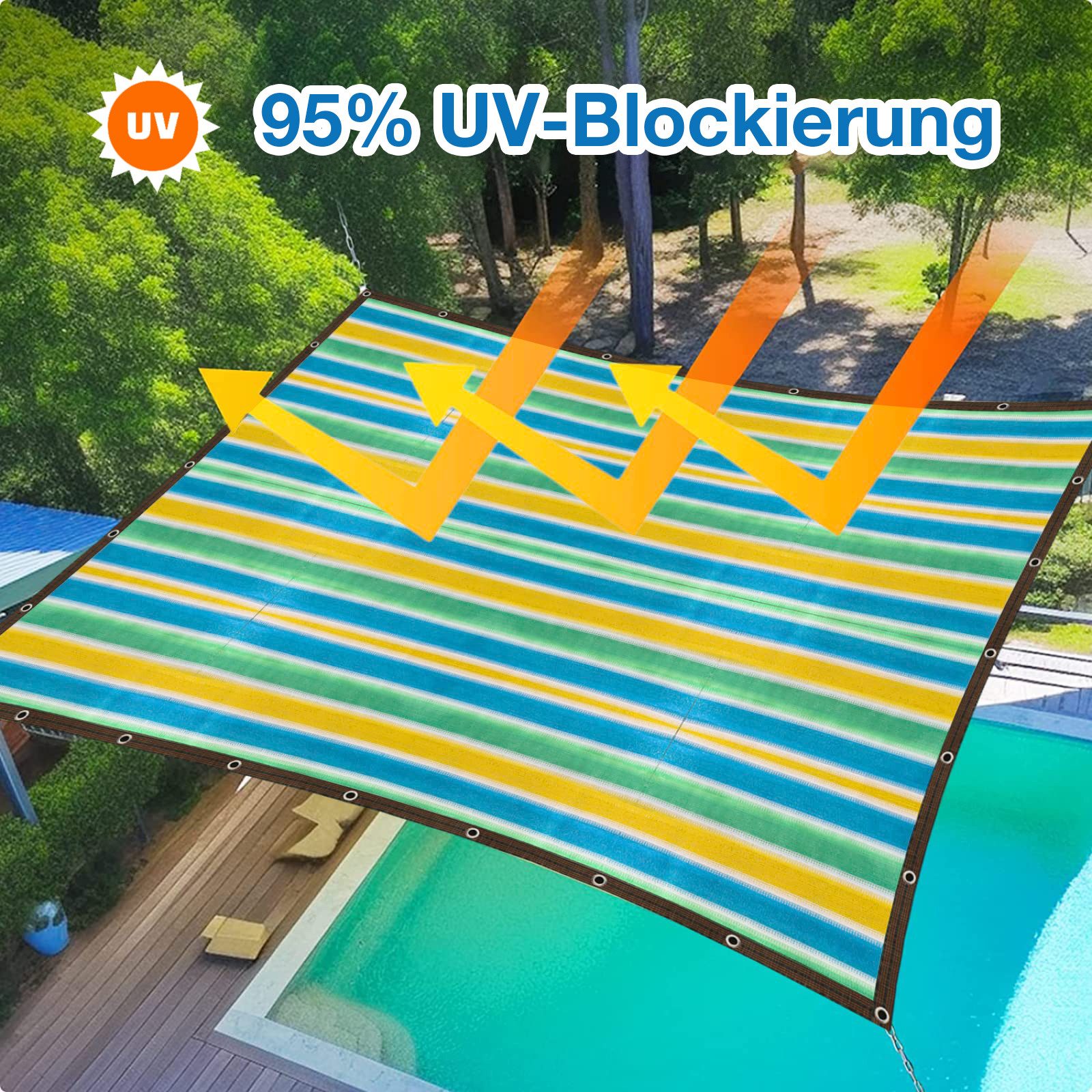 Sunicol Sonnensegel 95 % UV-Schutz, Sonnenschutz günstig online kaufen
