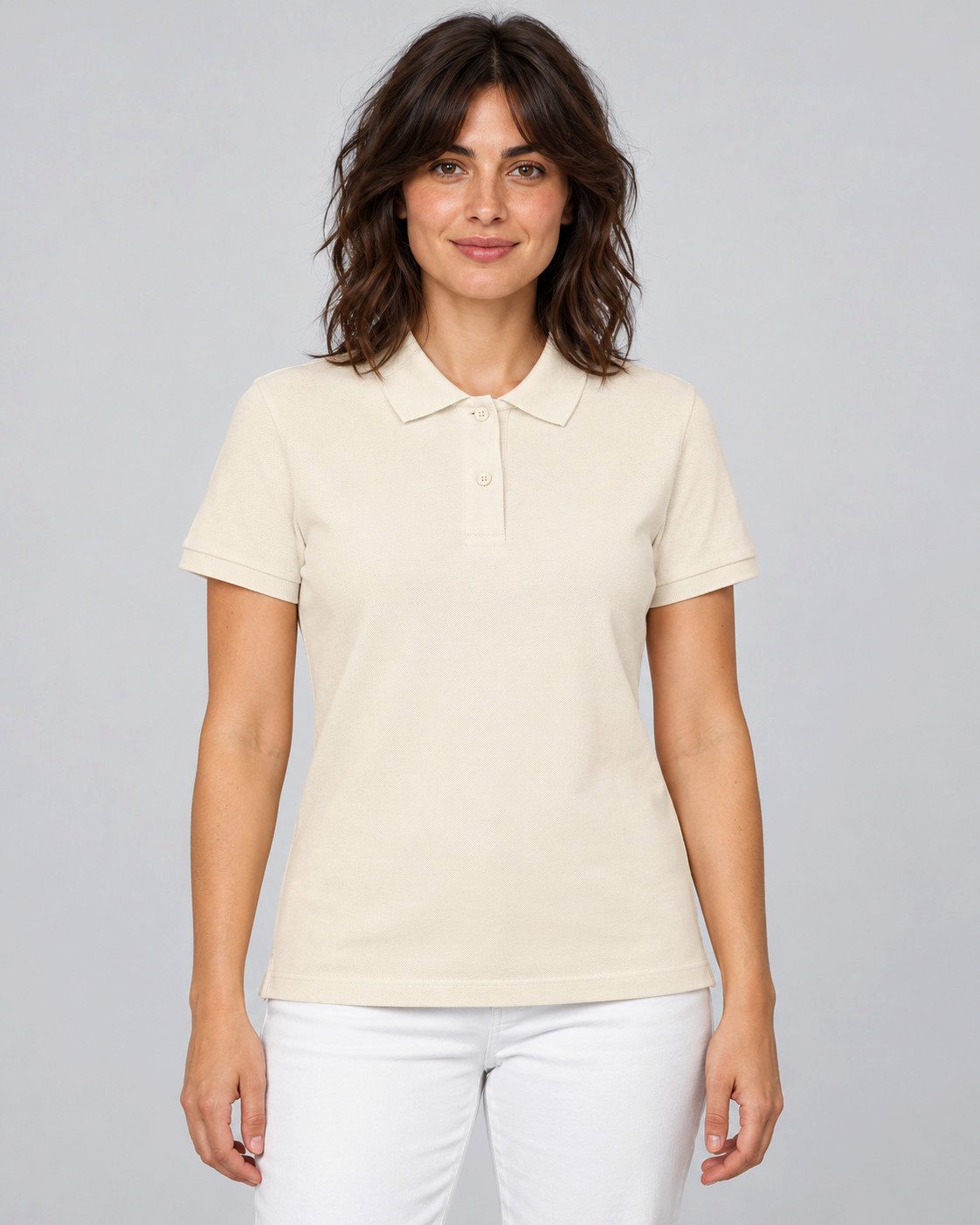 Sitztgut Poloshirt Damen-Poloshirt aus Baumwollpiqué mit Zweiknopfleiste (1-tlg)