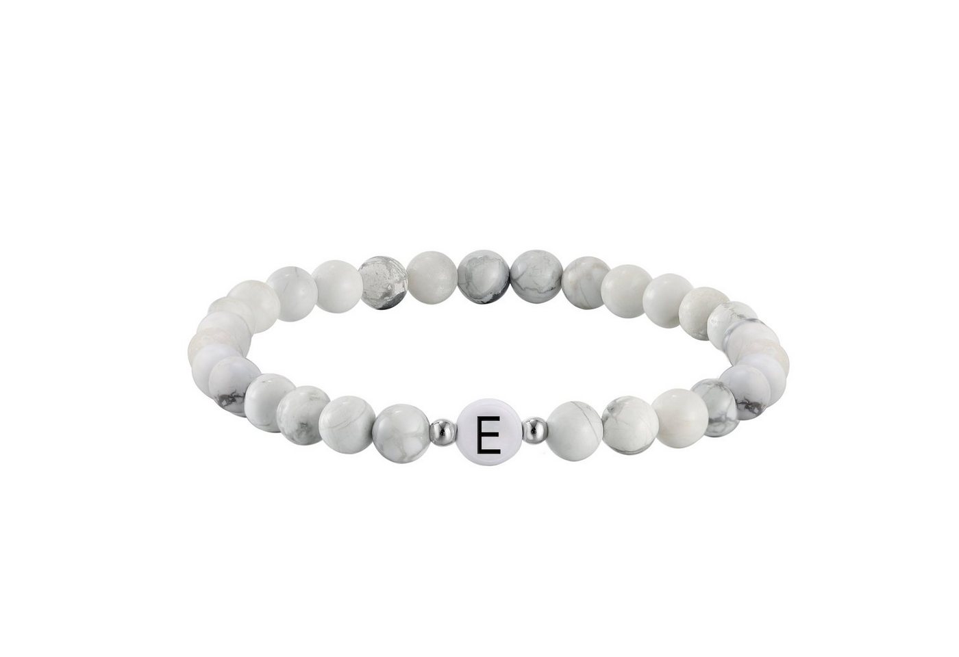 Kim Johanson Armband Armschmuck aus Howlith, in weiß, mit Buchstabe