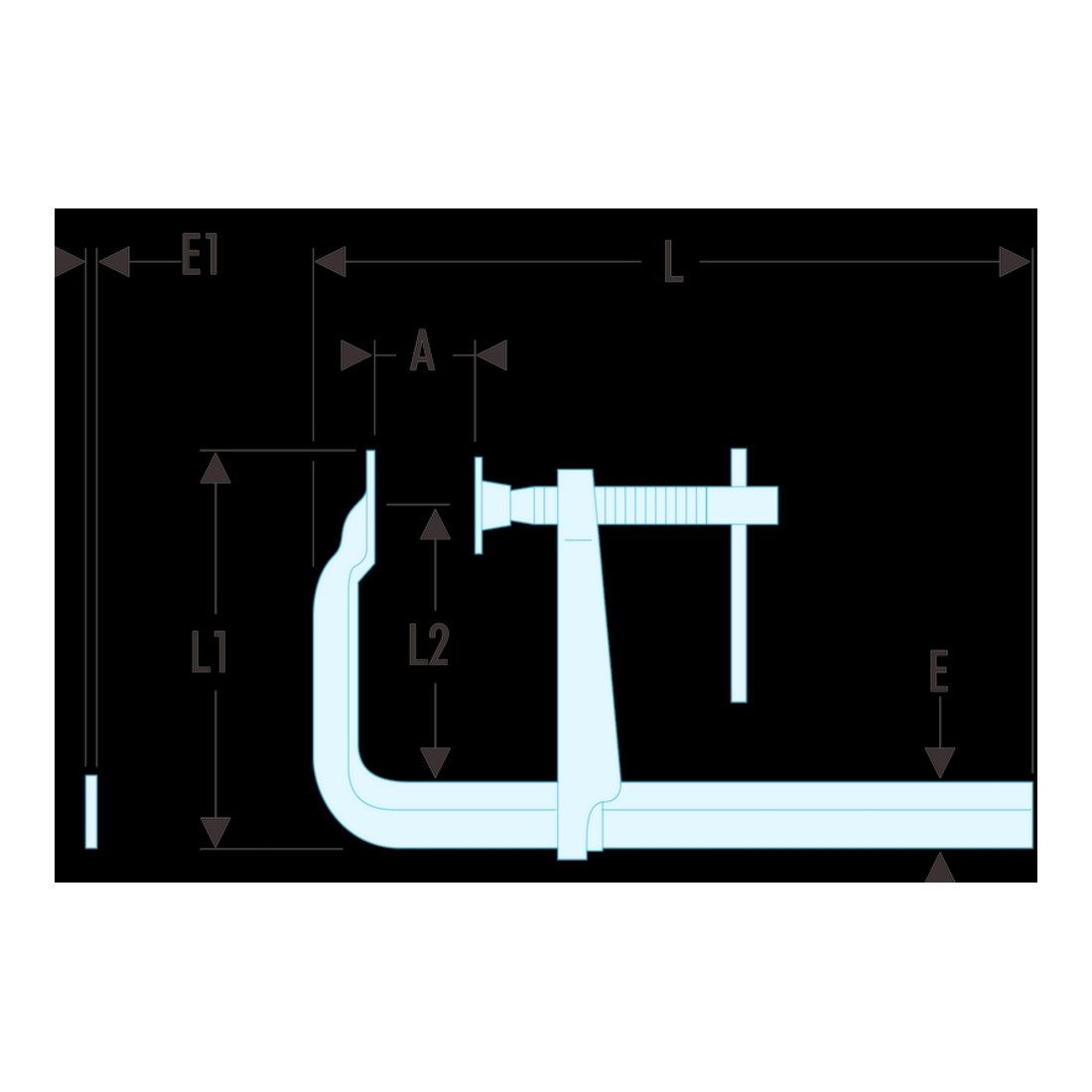 Facom Zwinge Facom Moment-Schraubzwinge Spannweite 1000mm