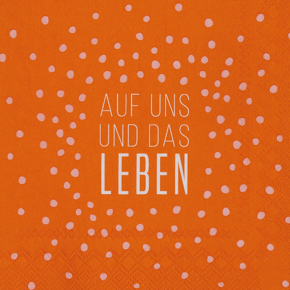Räder Design Papierserviette Cocktailserviette 25x25 cm " Auf uns und das Leben " von räder design