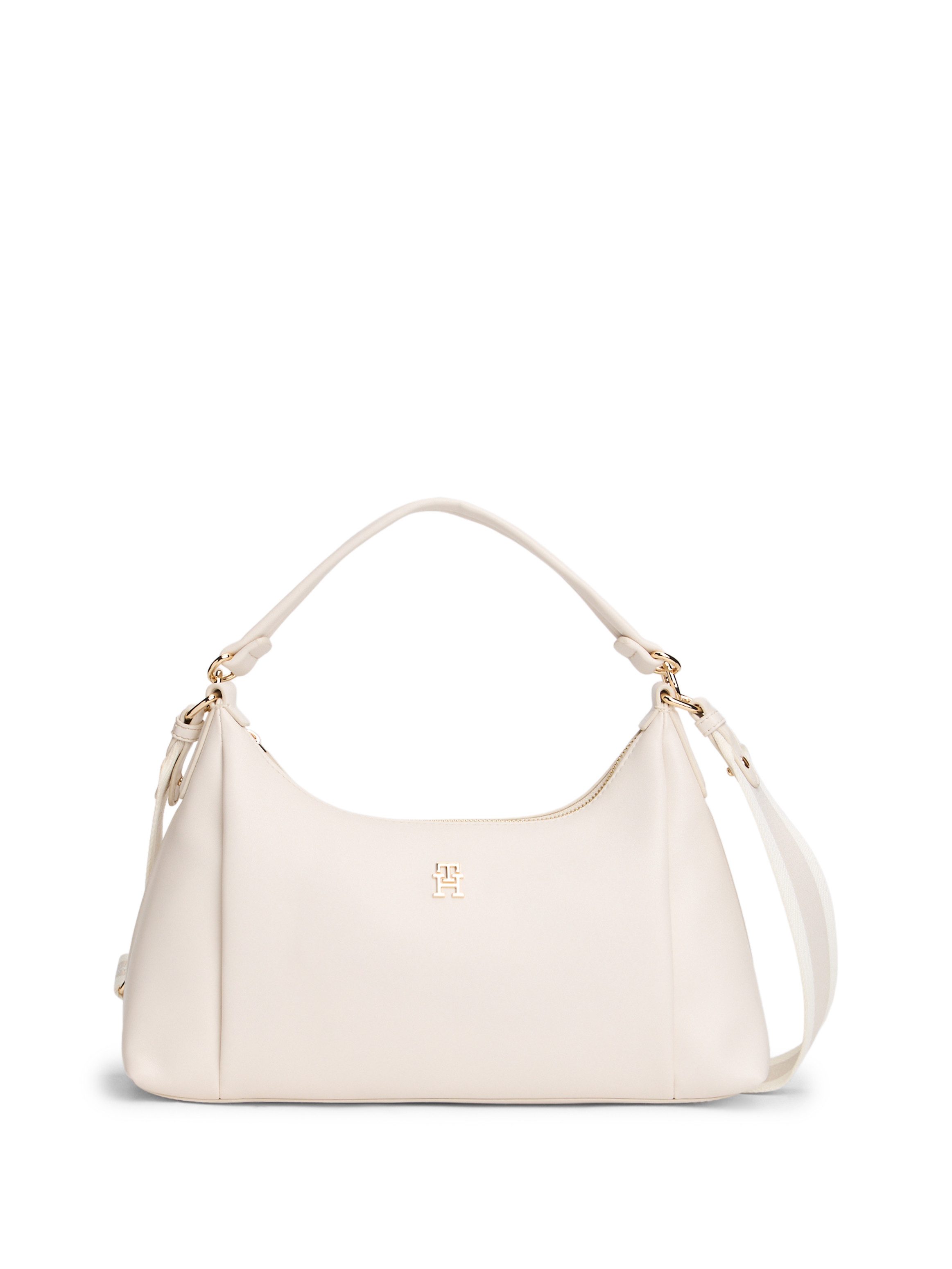 Tommy Hilfiger Schultertasche TH ESSENTIAL SHOULDER BAG, Damen Umhängetasche, Tragetasche mit edlem TH-Schmucklogo