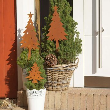 UNUS GARDEN Gartenstecker Weihnachtsbaum mit Stern (1-St., 43x20 (HxB)