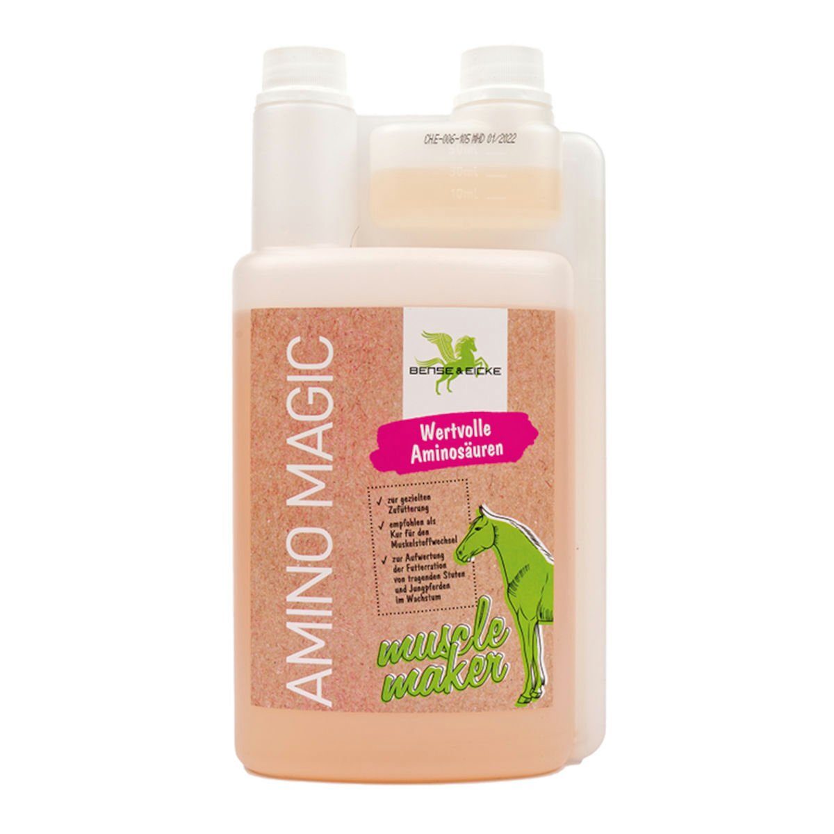 Bense & Eicke Amino Magic, Aminosäuren für Pferde, 1000 ml, Ergänzungsfutter für: Pferde
