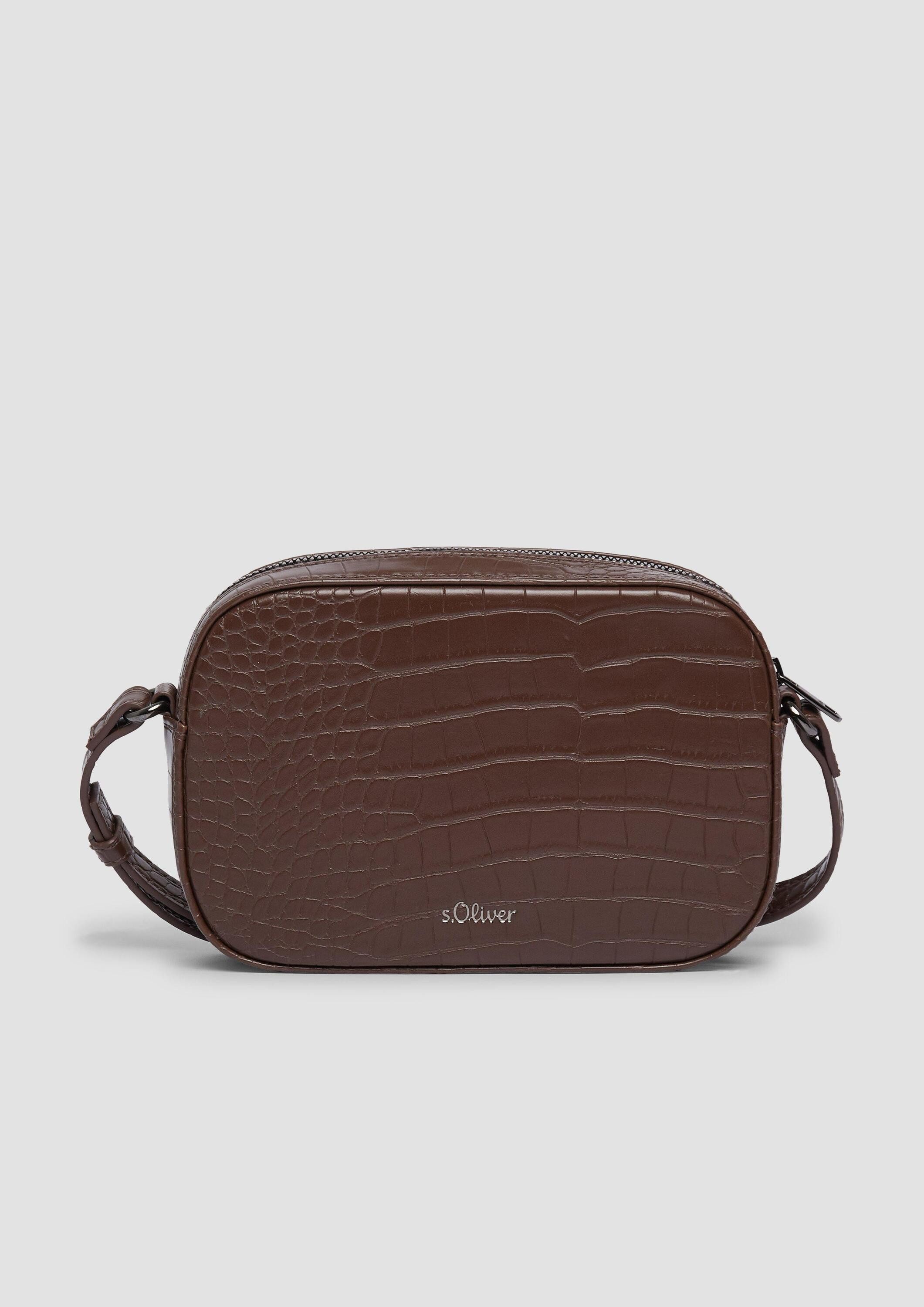 s.Oliver Umhängetasche Tasche, Camera-Bag in Kroko-Optik