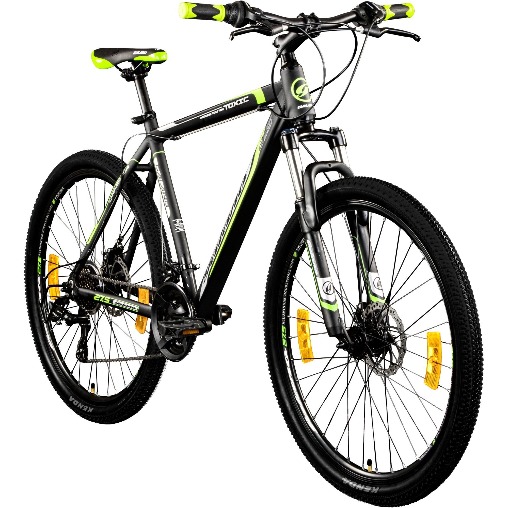 Galano Mountainbike Toxic, 21 Gang, Kettenschaltung, 27,5 Zoll MTB Hardtail  Fahrrad für Damen Herren Jugendliche ab 165 cm