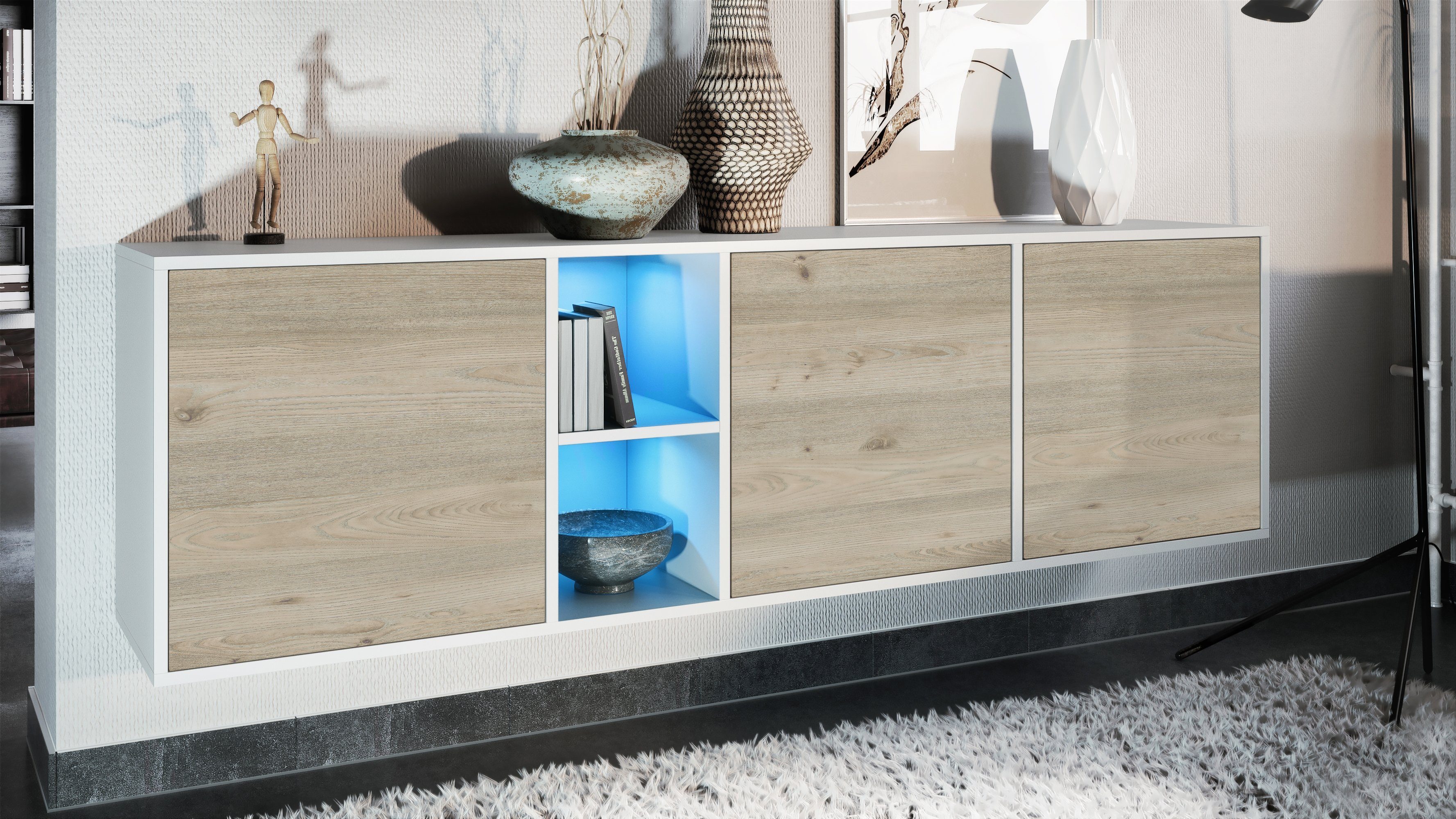 Vladon Sideboard Cuba (Kommode, mit 3 günstig online kaufen