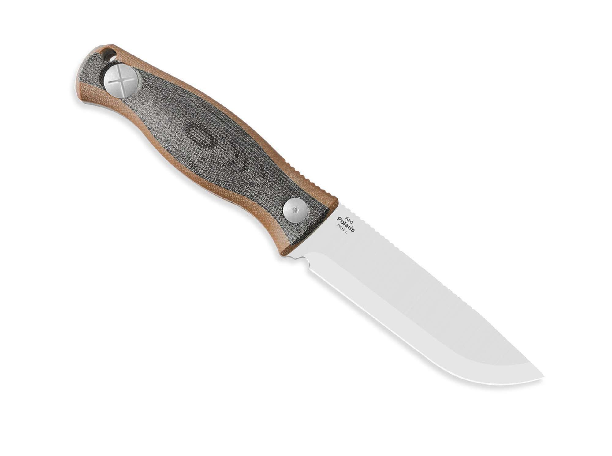Kizer Taschenmesser Kizer Polaris AEB-L Black Micarta & Brown G10