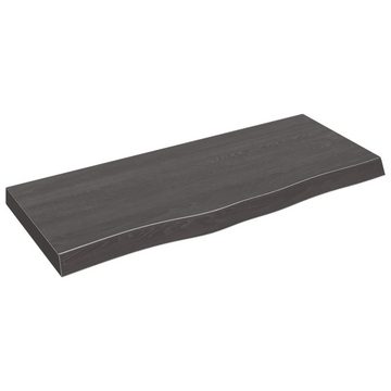 furnicato Tischplatte Dunkelbraun 100x40x(2-6)cm Massivholz Eiche