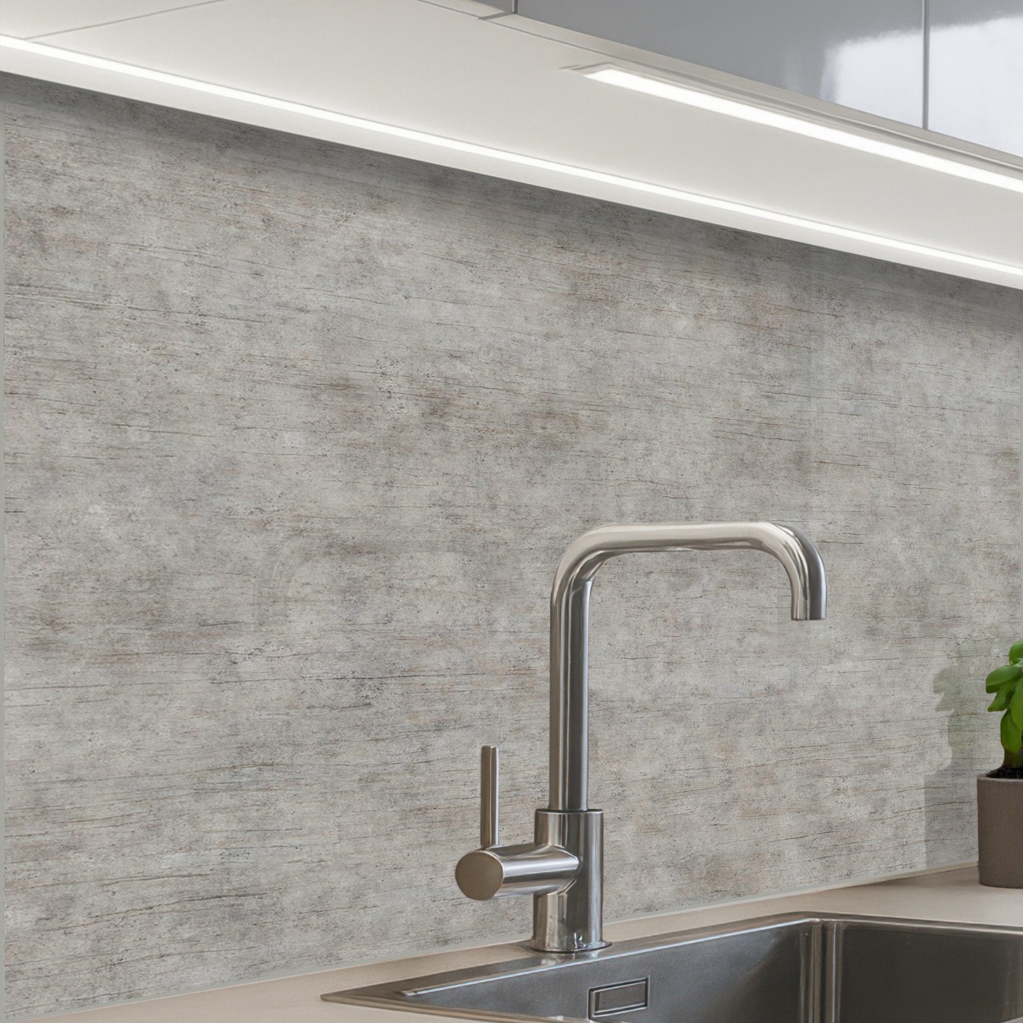 KitchenYeah Küchenrückwand selbstklebend Beton - Alt - Grau - Muster, (1-tl günstig online kaufen