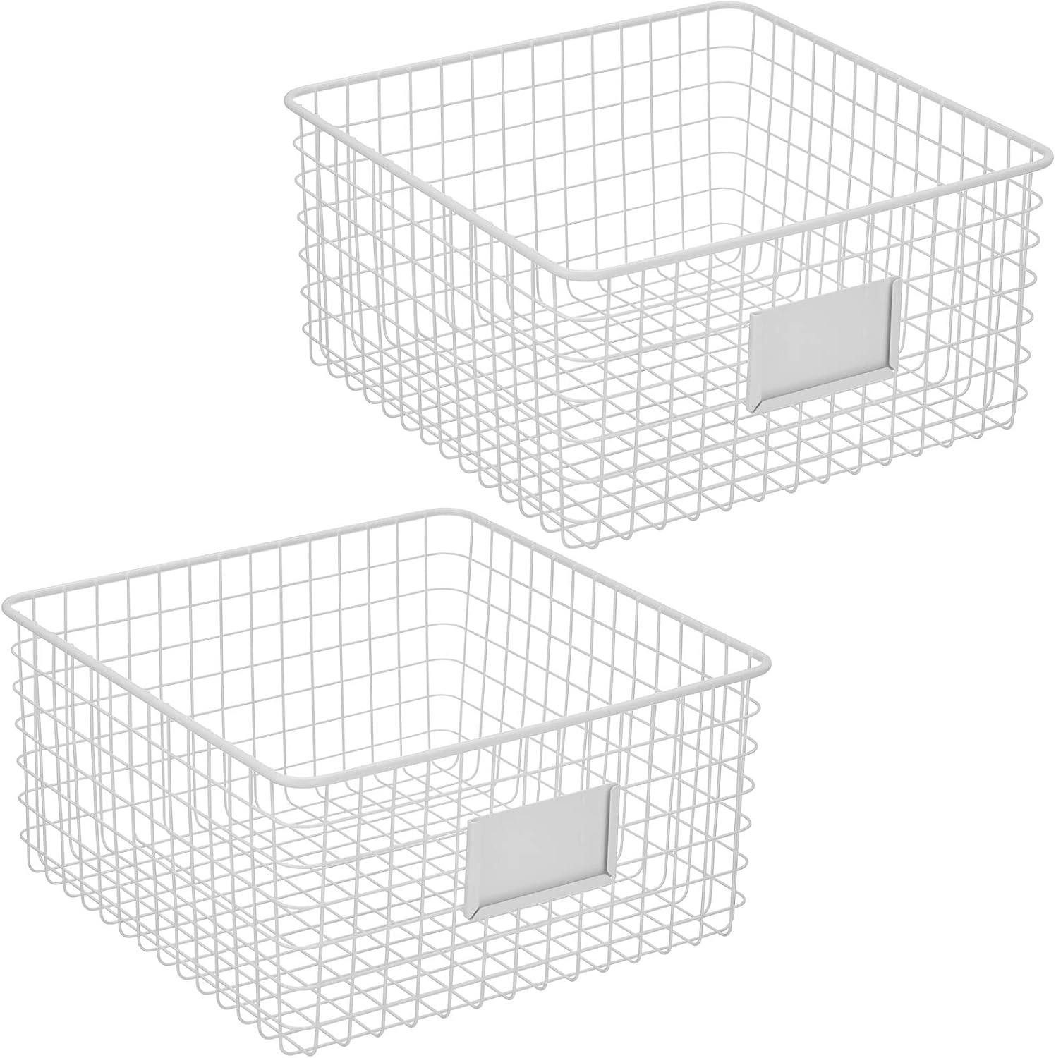 mDesign Aufbewahrungssystem mDesign Allzweckkorb Aufbewahrung Drahtkorb Organizer 2er-Set Metall