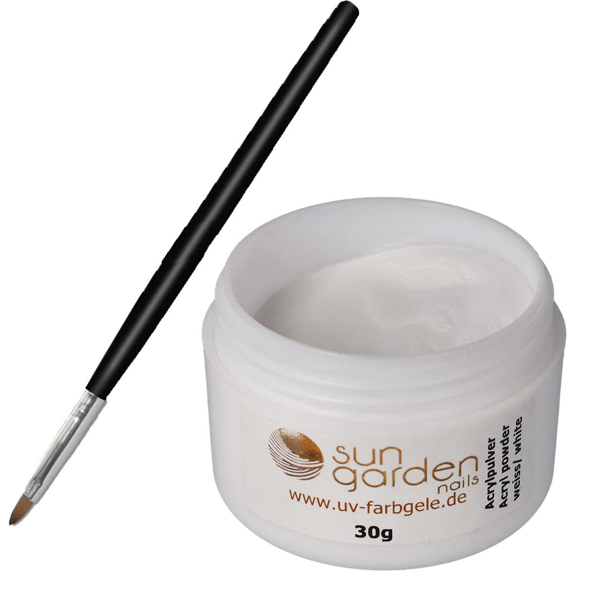 UV-Gel Acryl Pulver Weiss 30g inkl. Acrylpinsel