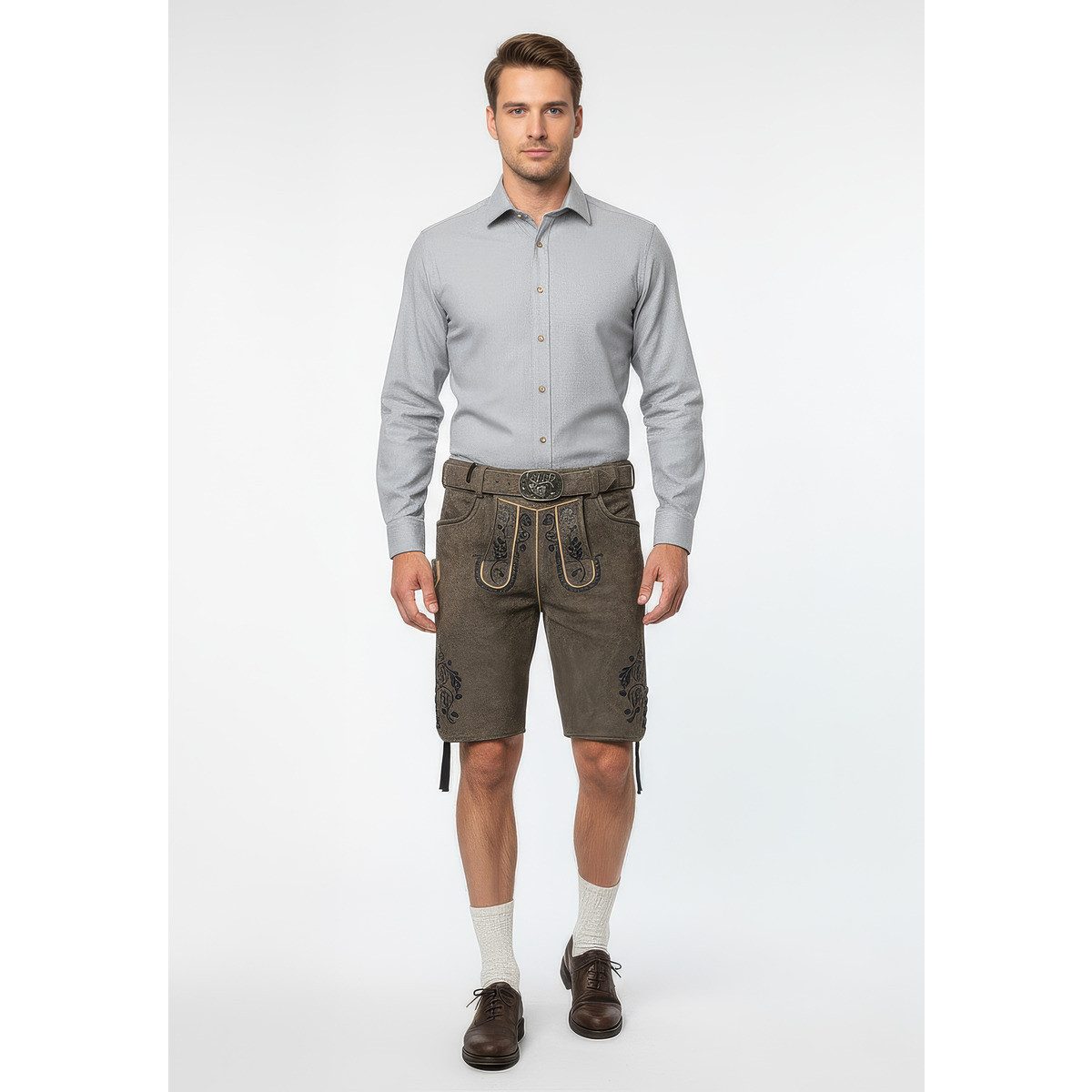 Spieth & Wensky Trachtenlederhose Gottfried Herren (1-tlg) Trachtenlederhose, Trachtenhose, Bayerische Lederhose, Oktoberfest – Bild 4 von 5