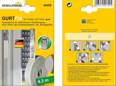 SCHELLENBERG Reparatur-Set GURTFIX Mini, 1-St., für alte oder verschlissene Gurtbänder, 14 mm, grau