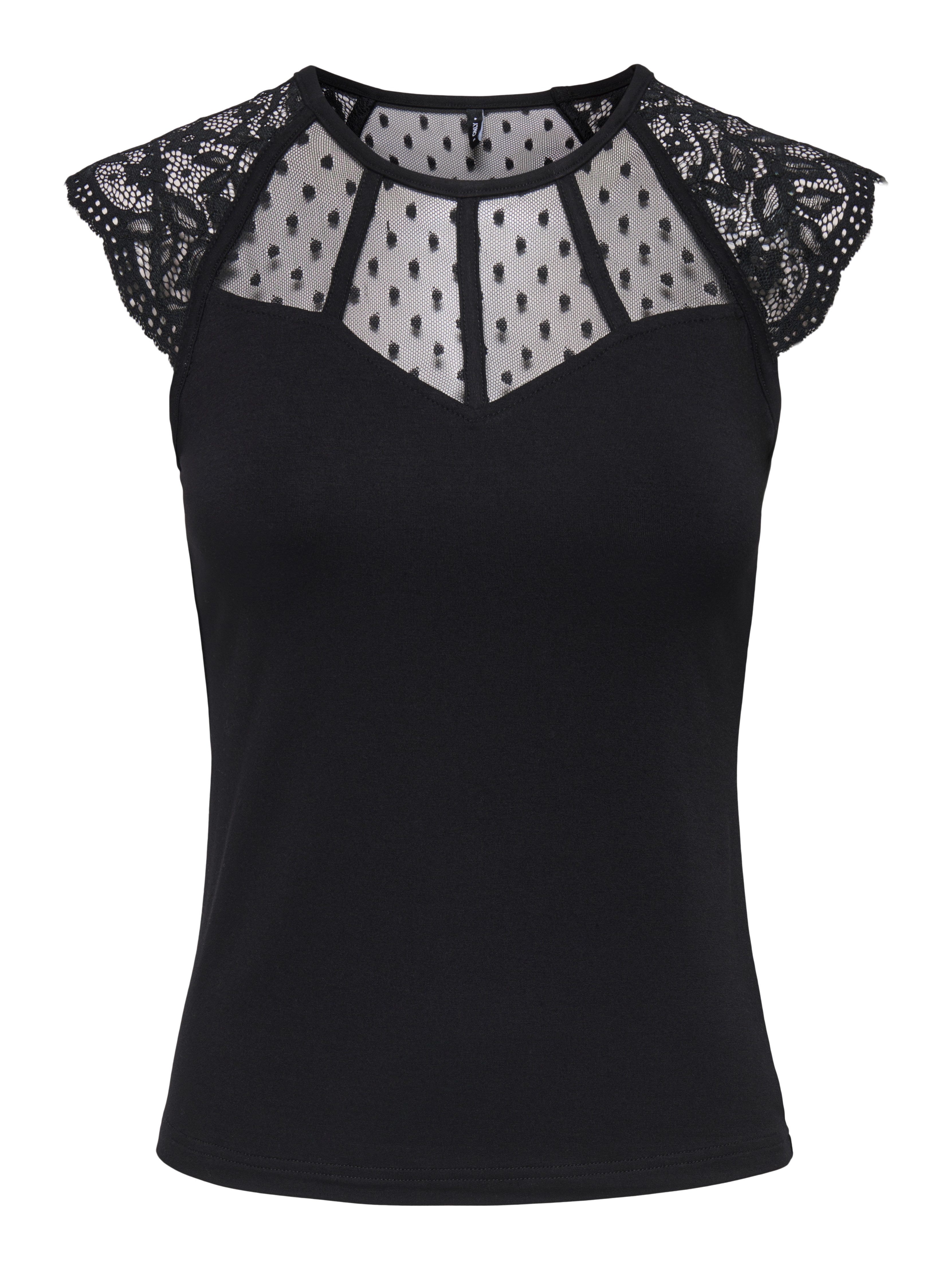 Spitzenshirt ONLEMILIE S/L DETAIL TOP CS JRS