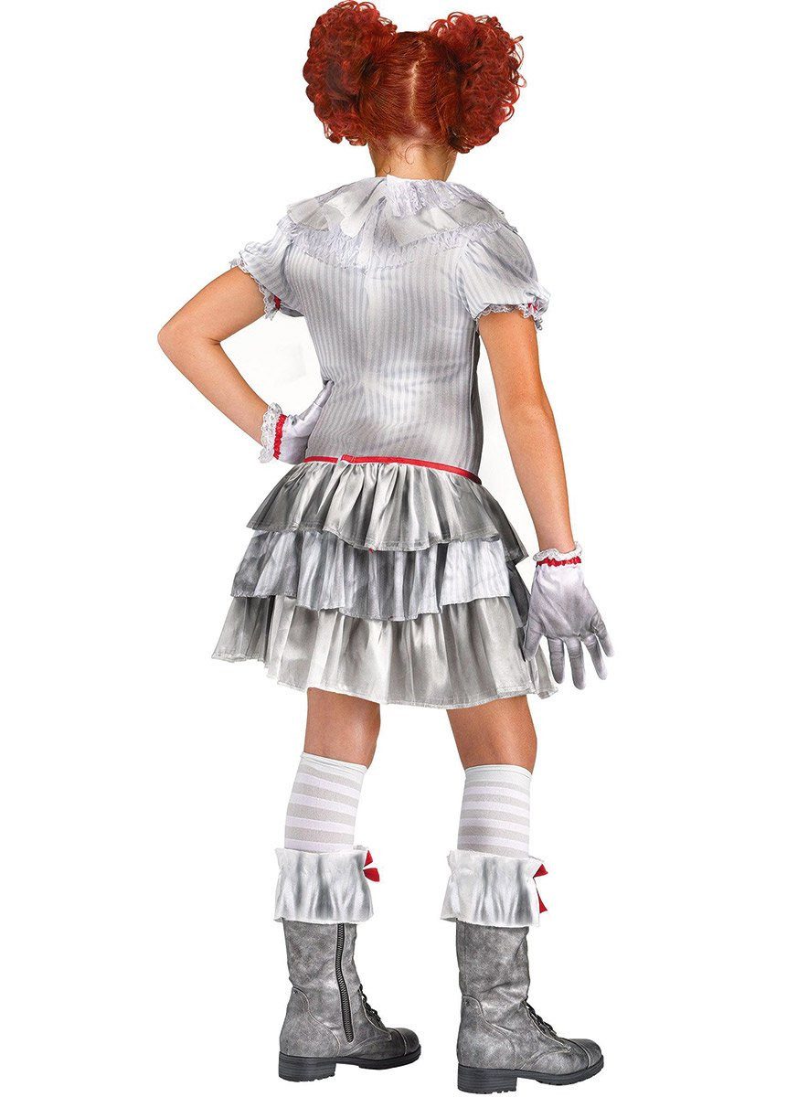 Fun World Clown-Kostüm Penny Vice Clown - Karneval Faschingskostüm Kinder, Das IT-Girl unter den Horrorclown-Kostümen!