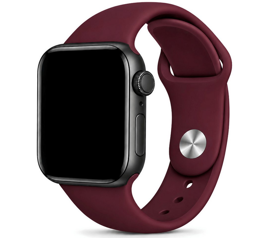 SmartUP Smartwatch-Armband für Apple Watch 11 10 9 8 7 6 5 4 3 SE Ultra Silikon Sport Ersatzband, kompatibel mit allen Apple Watch Modellen, atmungsaktives Silikon