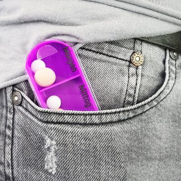 Wellgro Pillendose »Tablettenbox für 7 Tage, je 4 Fächer pro Tag, Pillendose, Medikamentenbox, Wochendosierer«