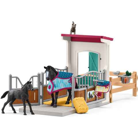 Schleich® Spielwelt HORSE CLUB, Pferdebox mit Stute und Fohlen (42611)