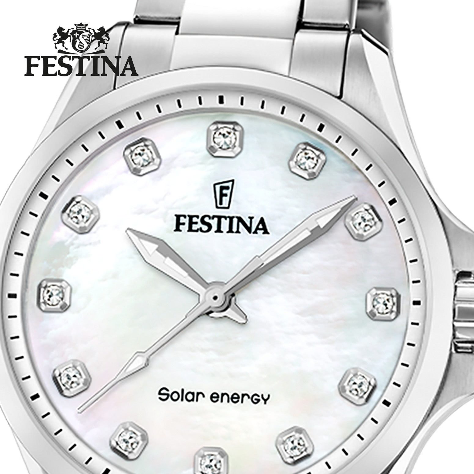 Festina Solaruhr Festina Damenuhr Edelstahl silber, günstig online kaufen