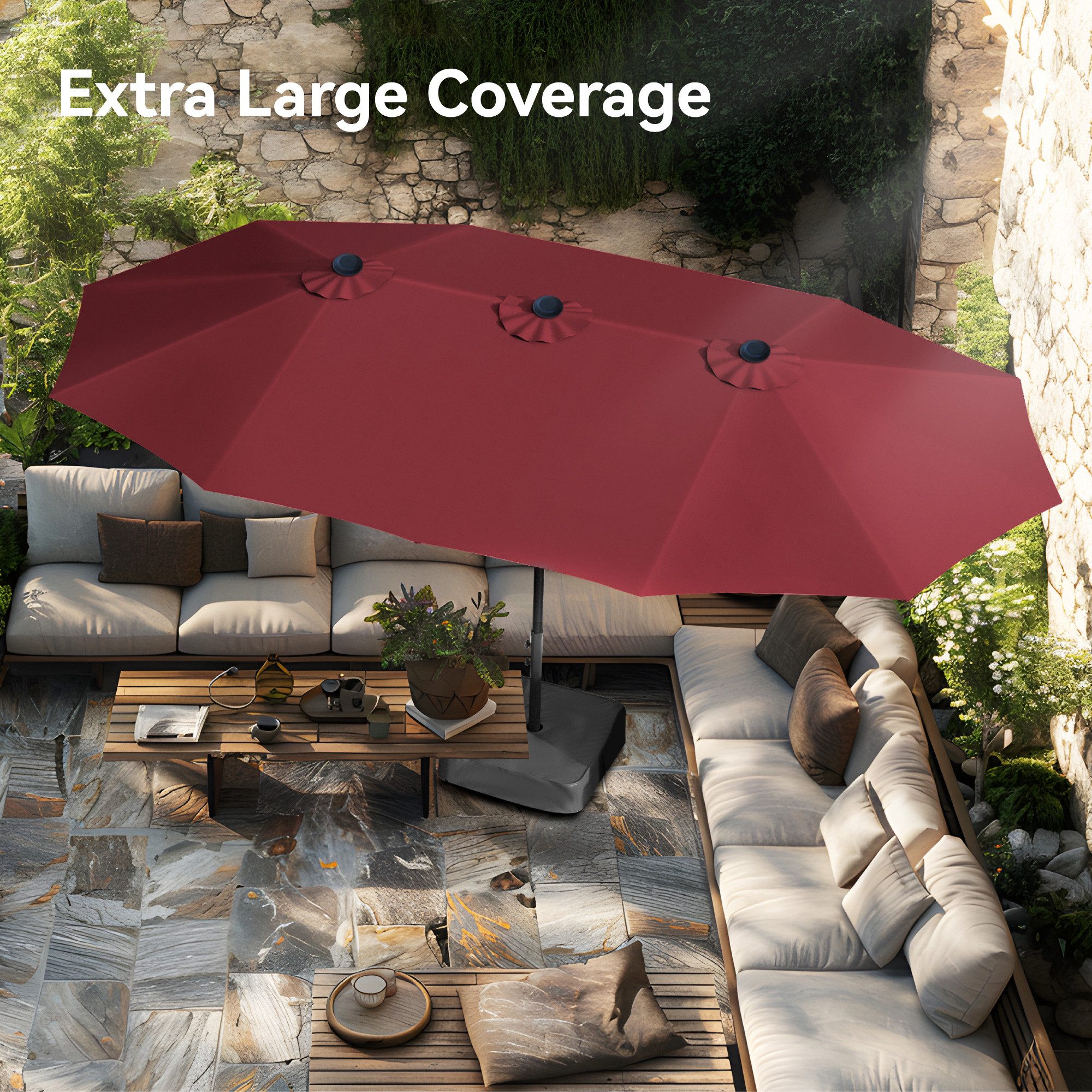PHI VILLA Sonnenschirm, Poolside Lawn Hinterhof günstig online kaufen