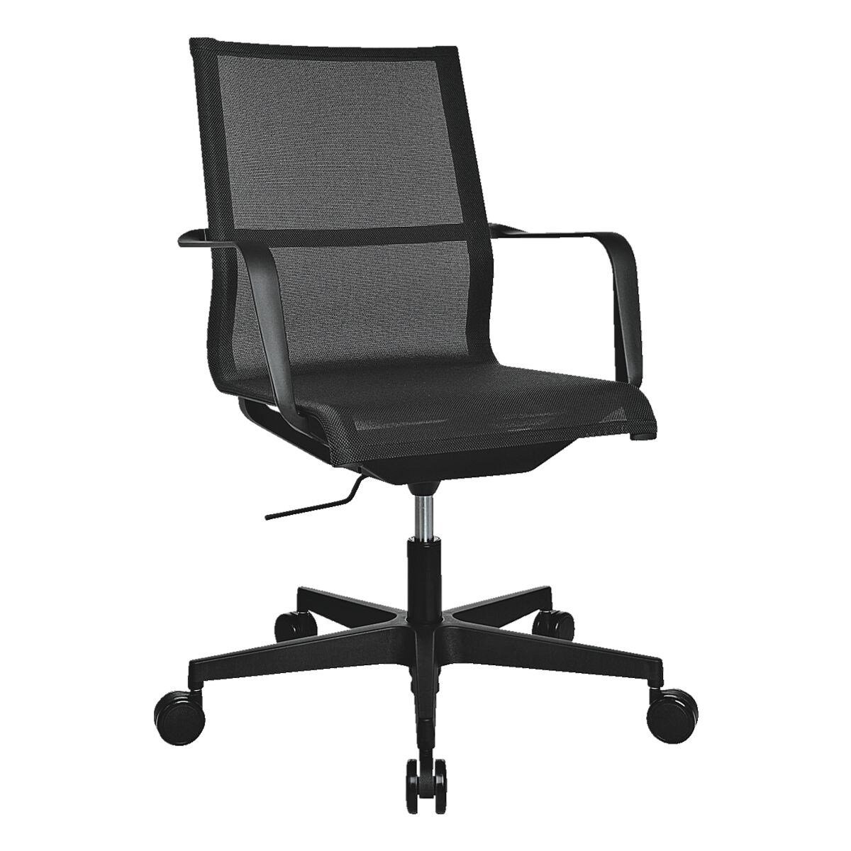 TOPSTAR Schreibtischstuhl Sitness Life 40, mit Armlehnen, Flachsitz, 3D-Sitztechnik und Netzlehne schwarz