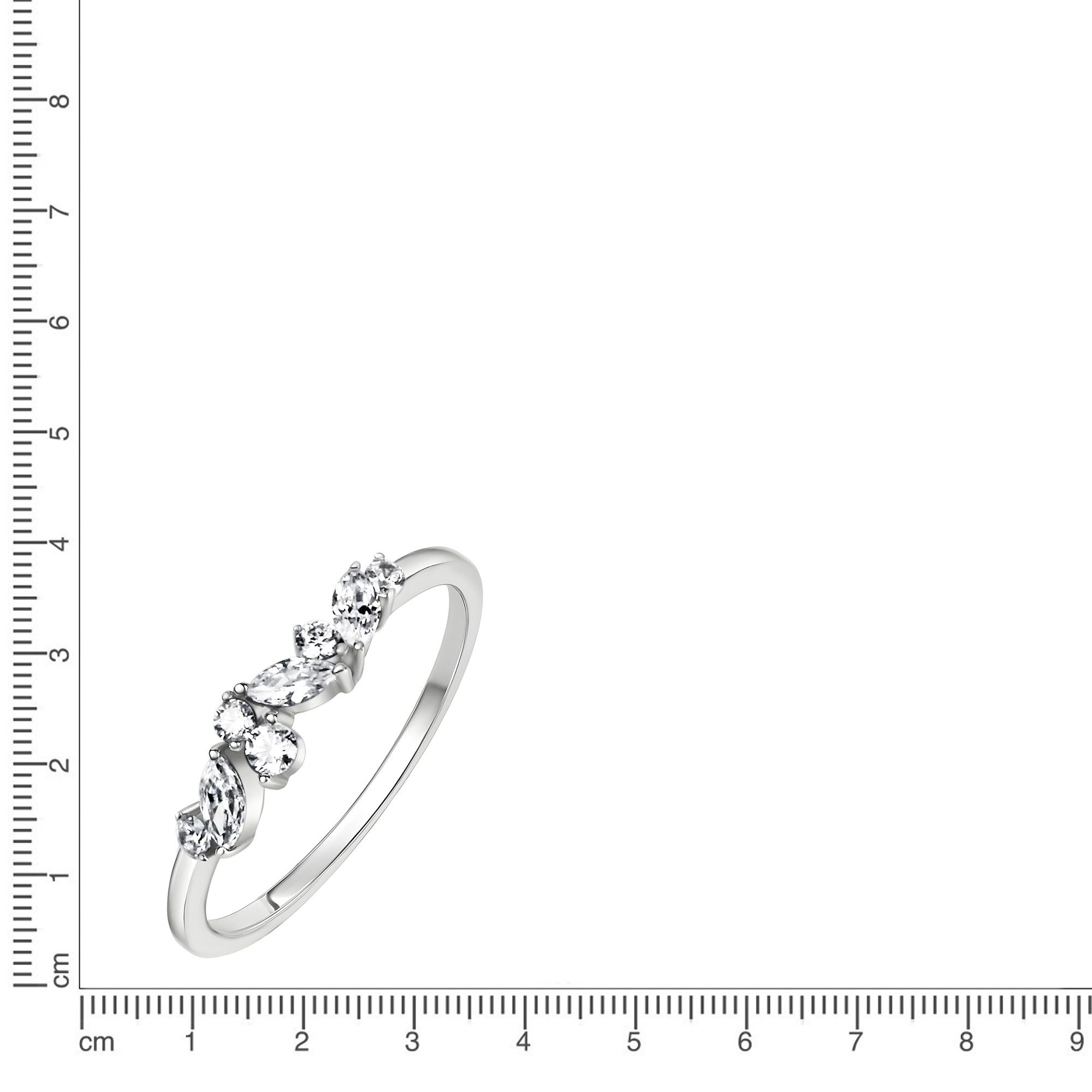 Vivance Fingerring 375 Weißgold Zirkonia weiß günstig online kaufen