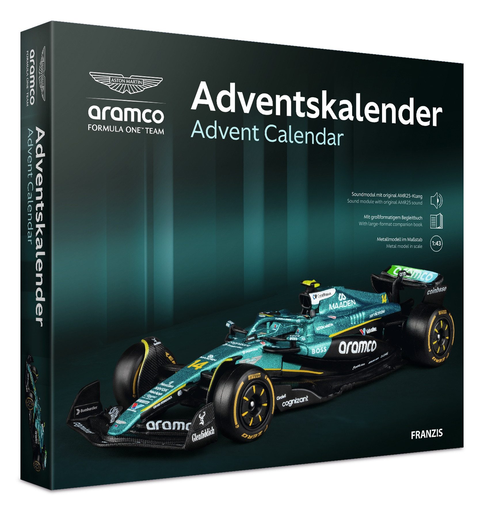 Franzis Adventskalender Aston Martin Aramco Formel 1 Adventskalender