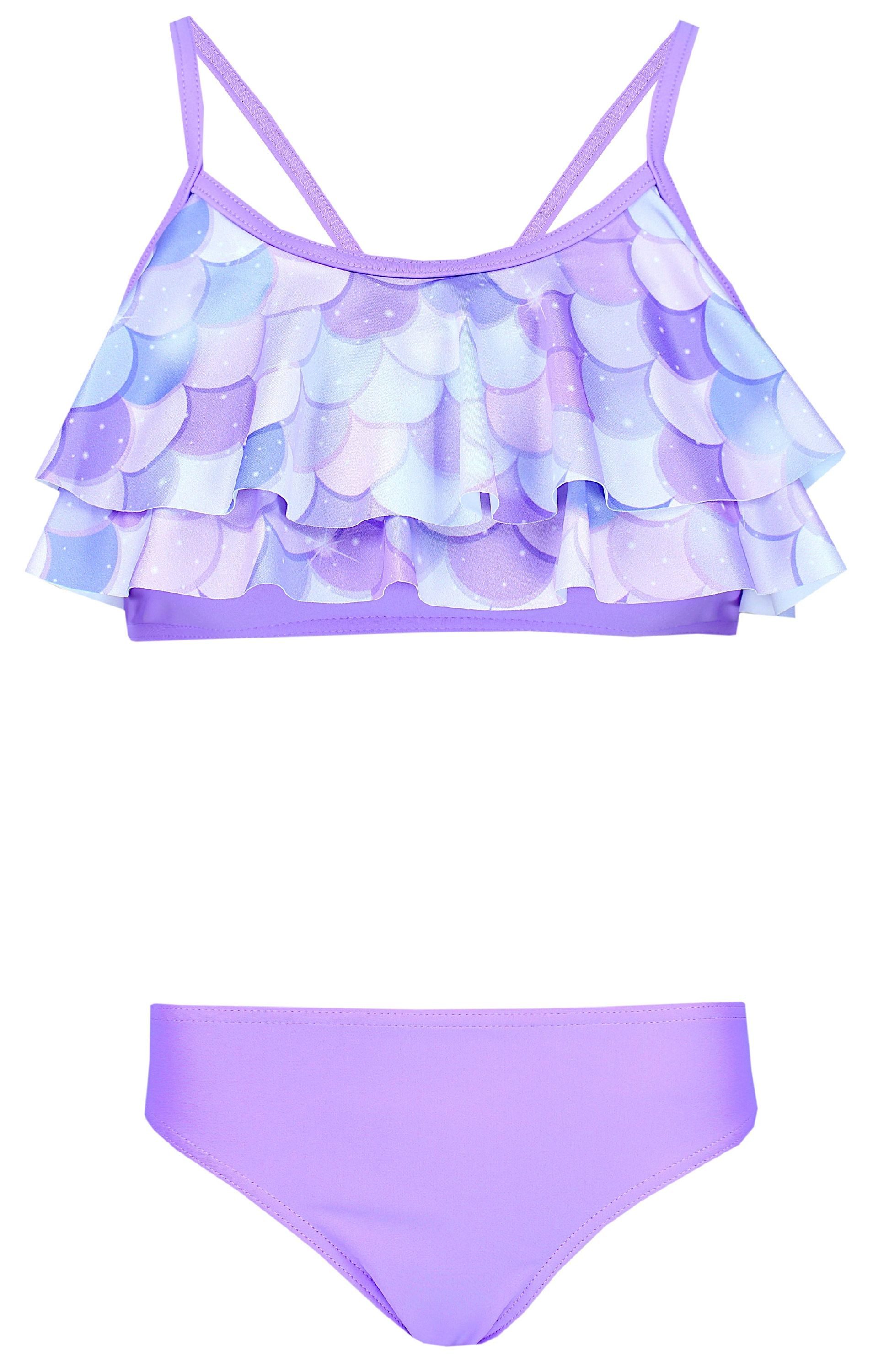Bustier-Bikini Aquarti Mädchen Bikini Set Bustier Bikinislip Zweiteiliger Badeanzug