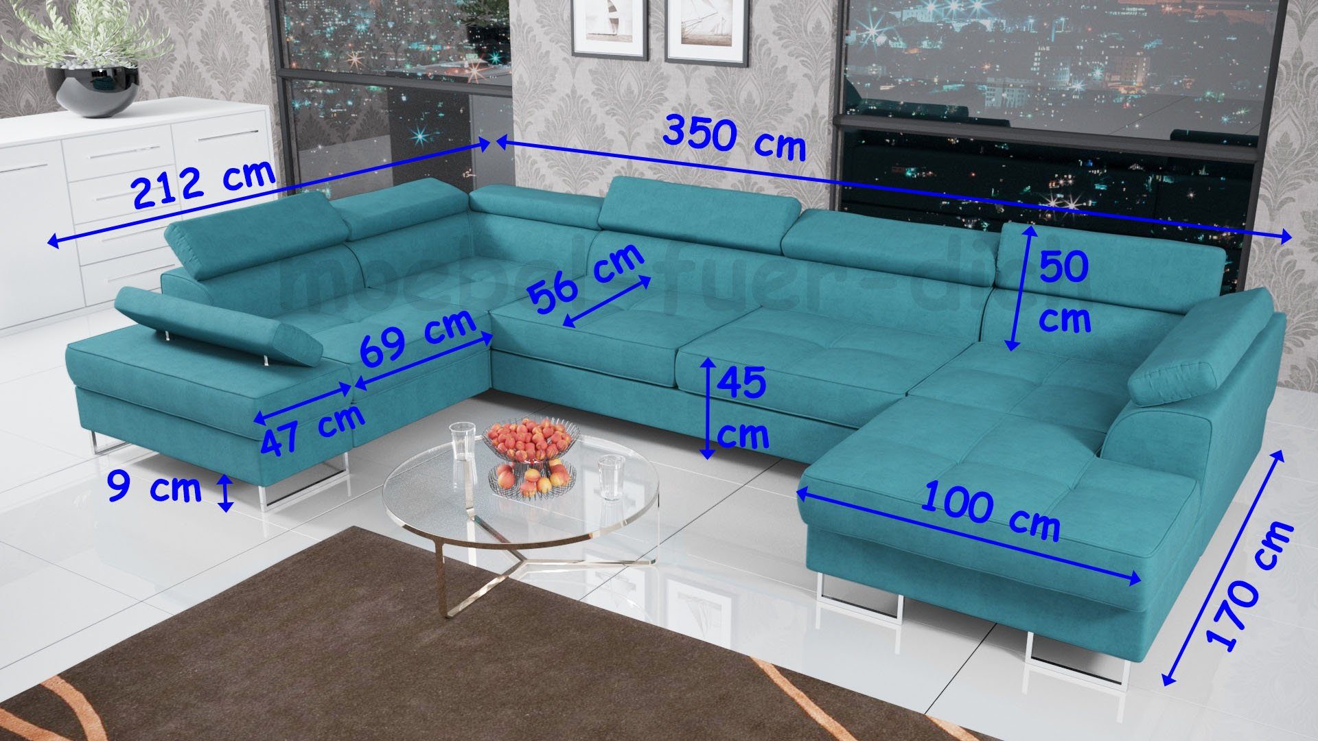 mit Schlaffunktion, mit Max2 mit Farbwunsch Dich Galayx Ecksofa Eigener Relaxfunktion, Bettkasten für XXL Relax, Wohnlandschaft Möbel