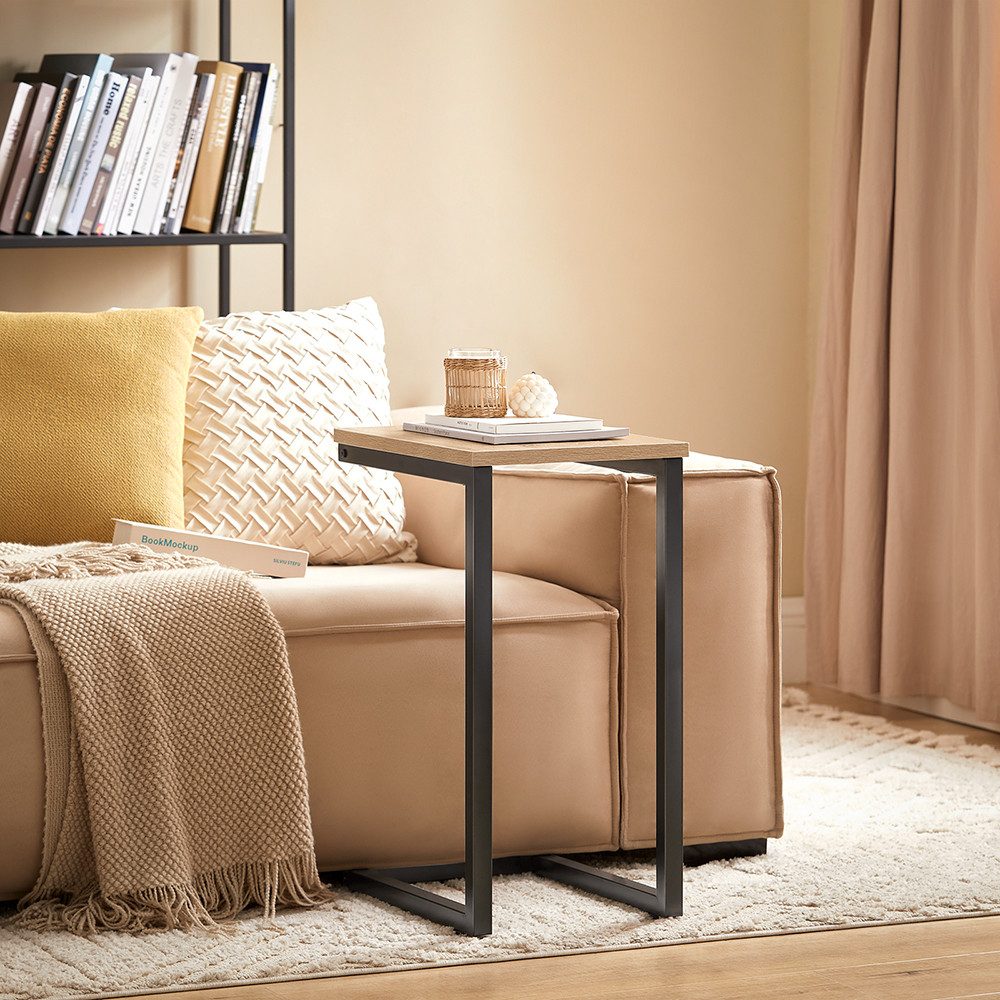 SoBuy Beistelltisch FBT87/44, C-Form, mobiler Kaffeetisch, Wohnzimmer Schla günstig online kaufen