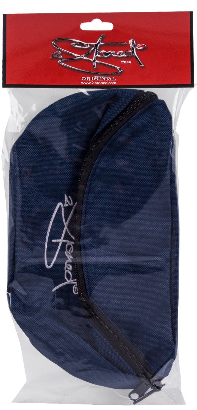 2Stoned Bauchtasche Hüfttasche Classic Kinder, Erwachsene Navy Rückseite mit mit Stick Reißverschlussfach für auf und der