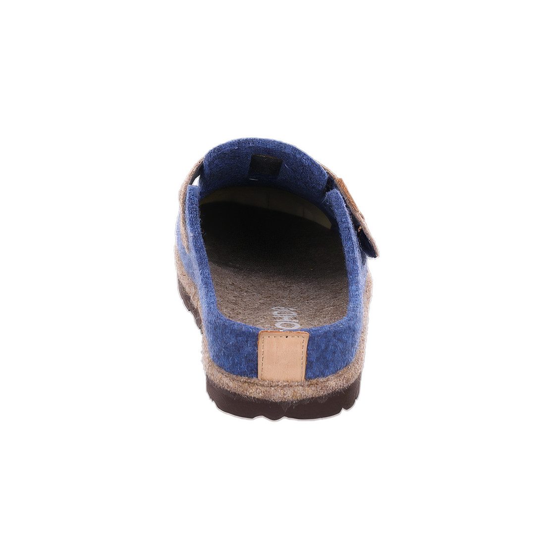 Rohde D.Meran Pantoffel Hausschuh, Filz Clog, Schlappen mit Klettriemchen