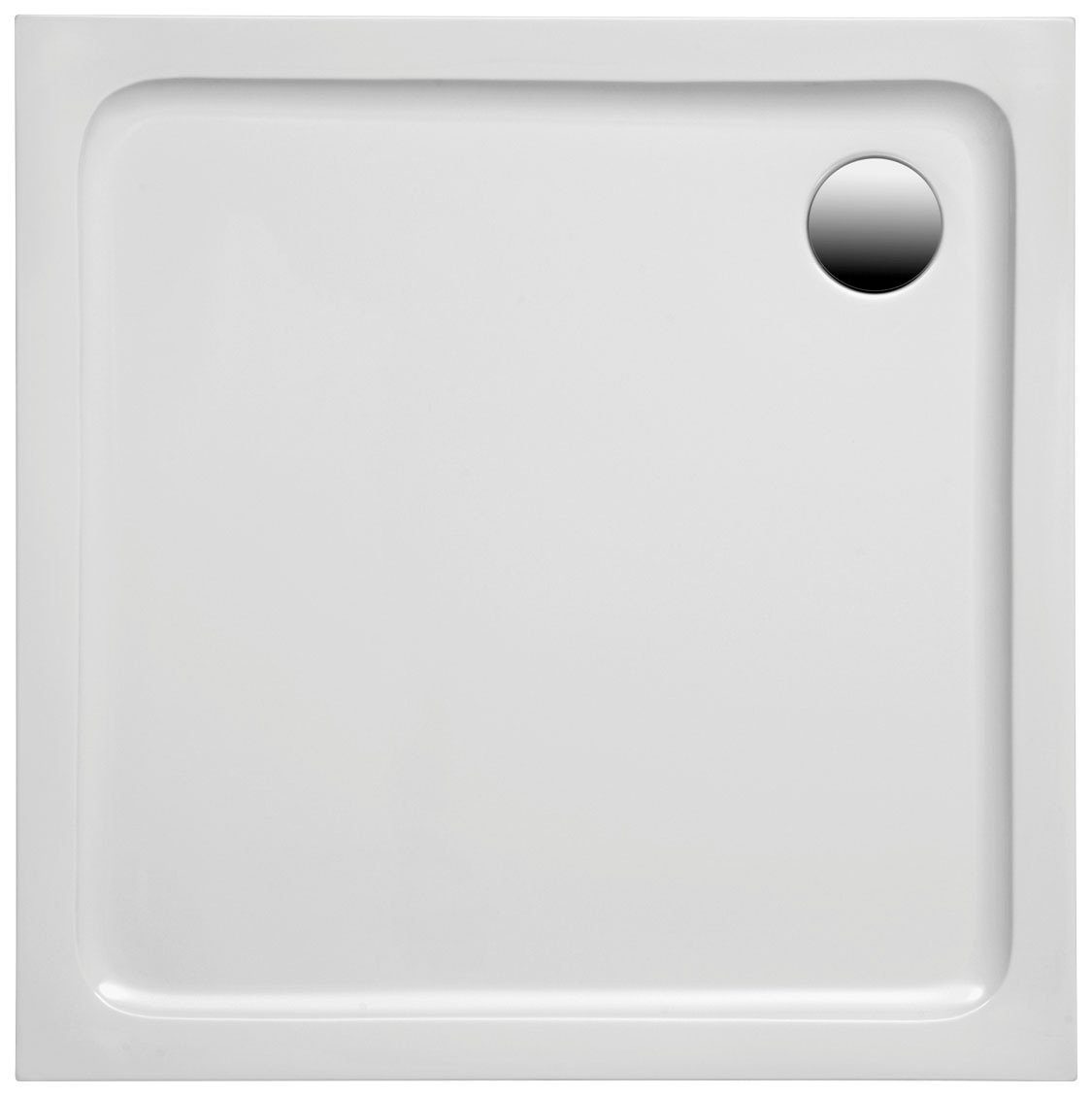 OTTOFOND Duschwanne, quadratisch, Sanitäracryl, Set, 80x80x3 cm, mit Wannenträger, Ablaufgarnitur und Fugendichtband
