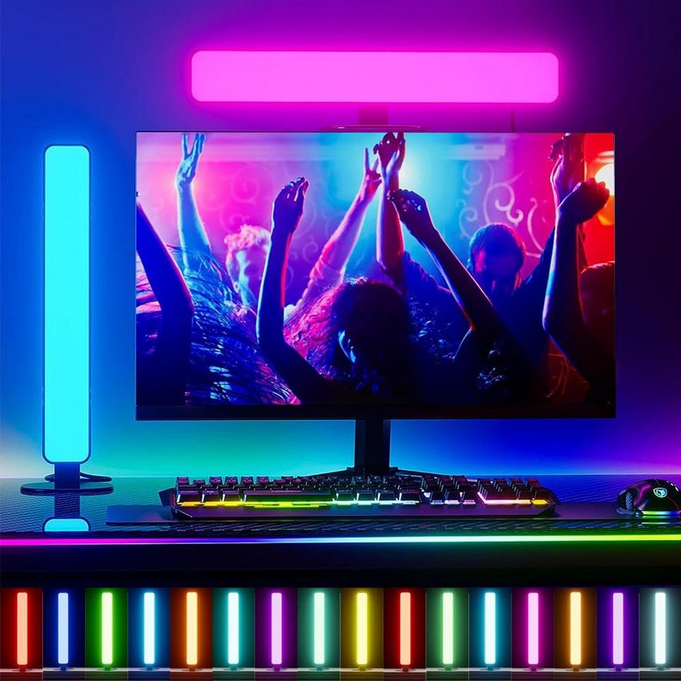 Sunicol LED-Streifen Lightbar, TV Hintergrundbeleuchtung, RGB Ambiente  Licht, Musik Sync, 10W, Dimmbare Leuchte mit fernbedienung für für PC, TV,  Spielzimmer