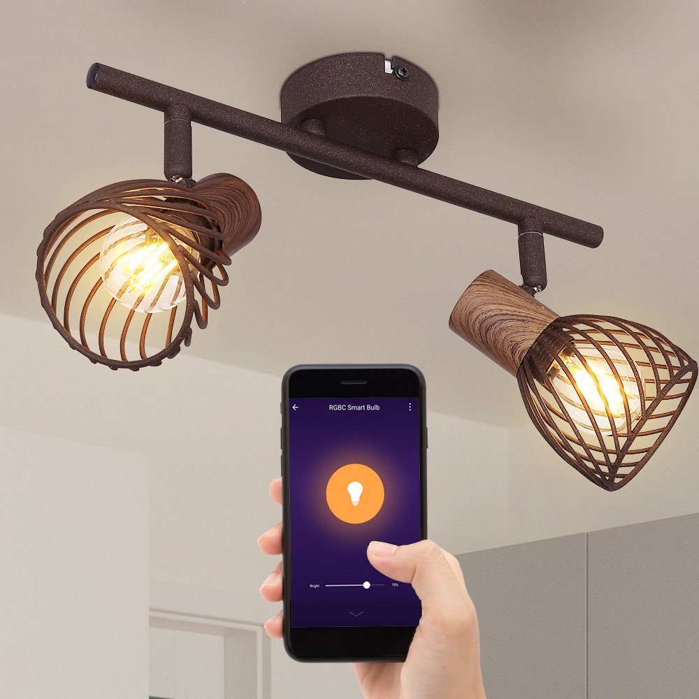 etc-shop Smarte LED-Leuchte, Smart Decken Strahler dimmbar Leuchte Käfig Spot Leiste Lampe-