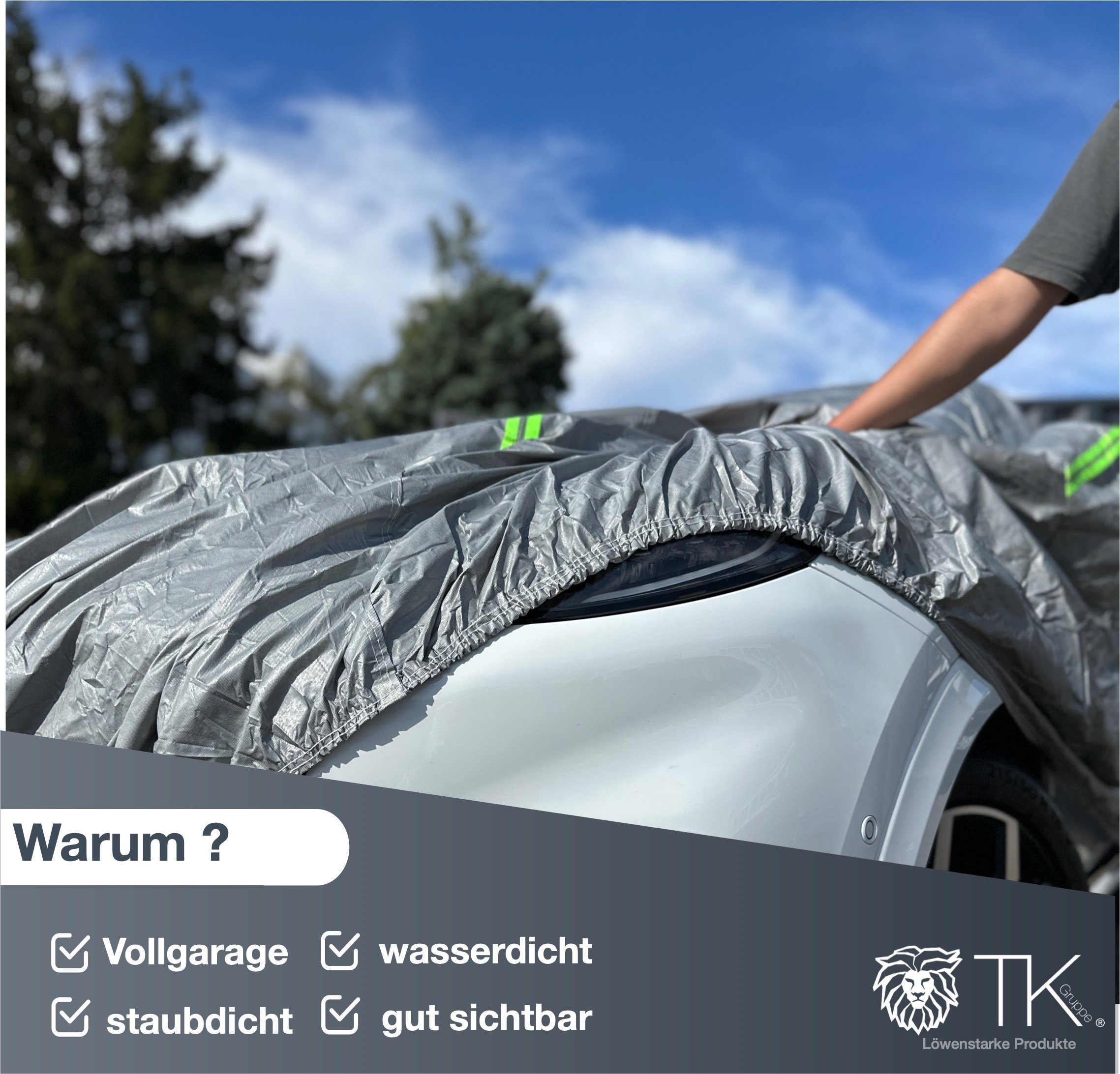 Abdeckung Cover Auto (1-St) Premium Gruppe Car Autoschutzhülle TK - Silber Autoplane