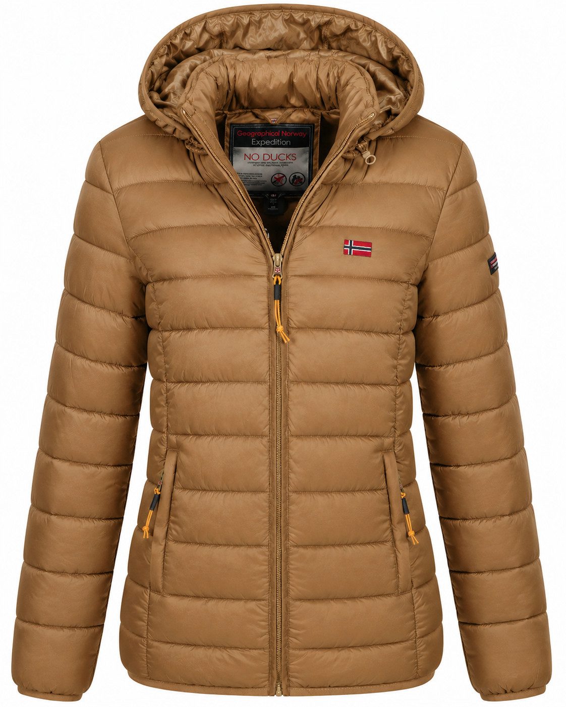 Geographical Norway Steppjacke Damen Herbst Jacke Steppjacke Outdoor leicht Kapuze Übergangsjacke