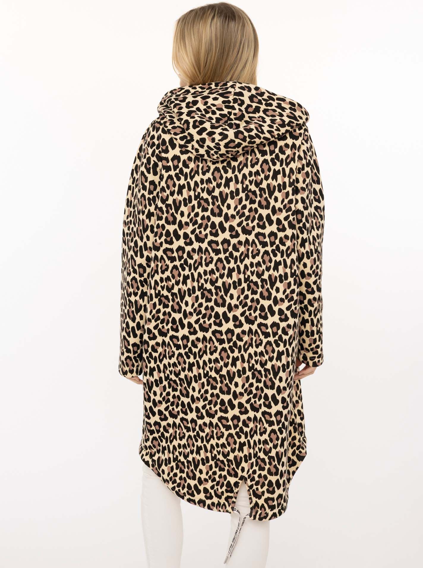 Zwillingsherz Jerseymantel "Leo Dream" mit Allover Leo Look mit Taschen