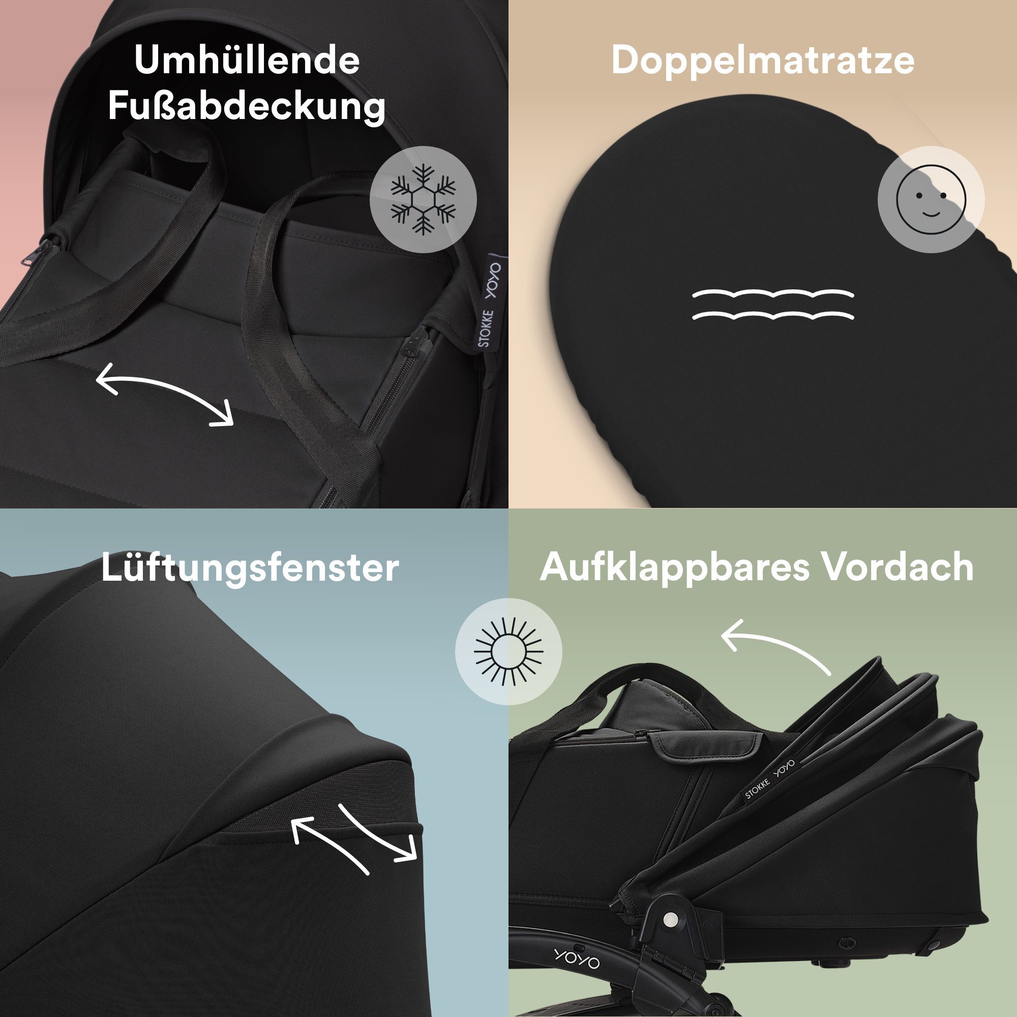 Stokke Kinder-Buggy YOYO³ Kinderwagen mit Liegewanne