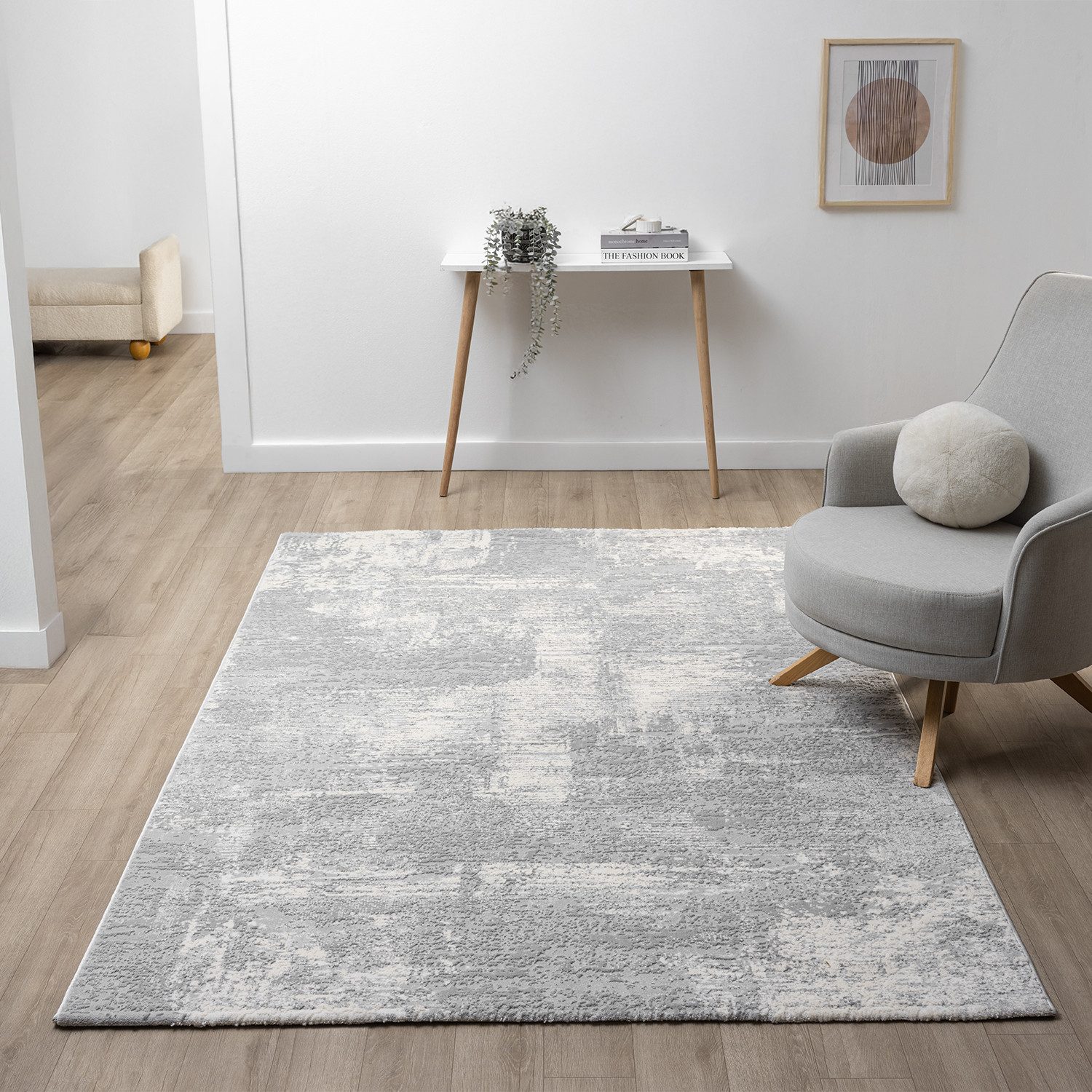 Vimoda Teppich Cosmo, Vintage Look, Used Muster, dicht, Rechteckig, Höhe: 12 mm, Vintage-Teppich, Wohnzimmerteppich, Schlafzimmer, Esszimmer, Glanz