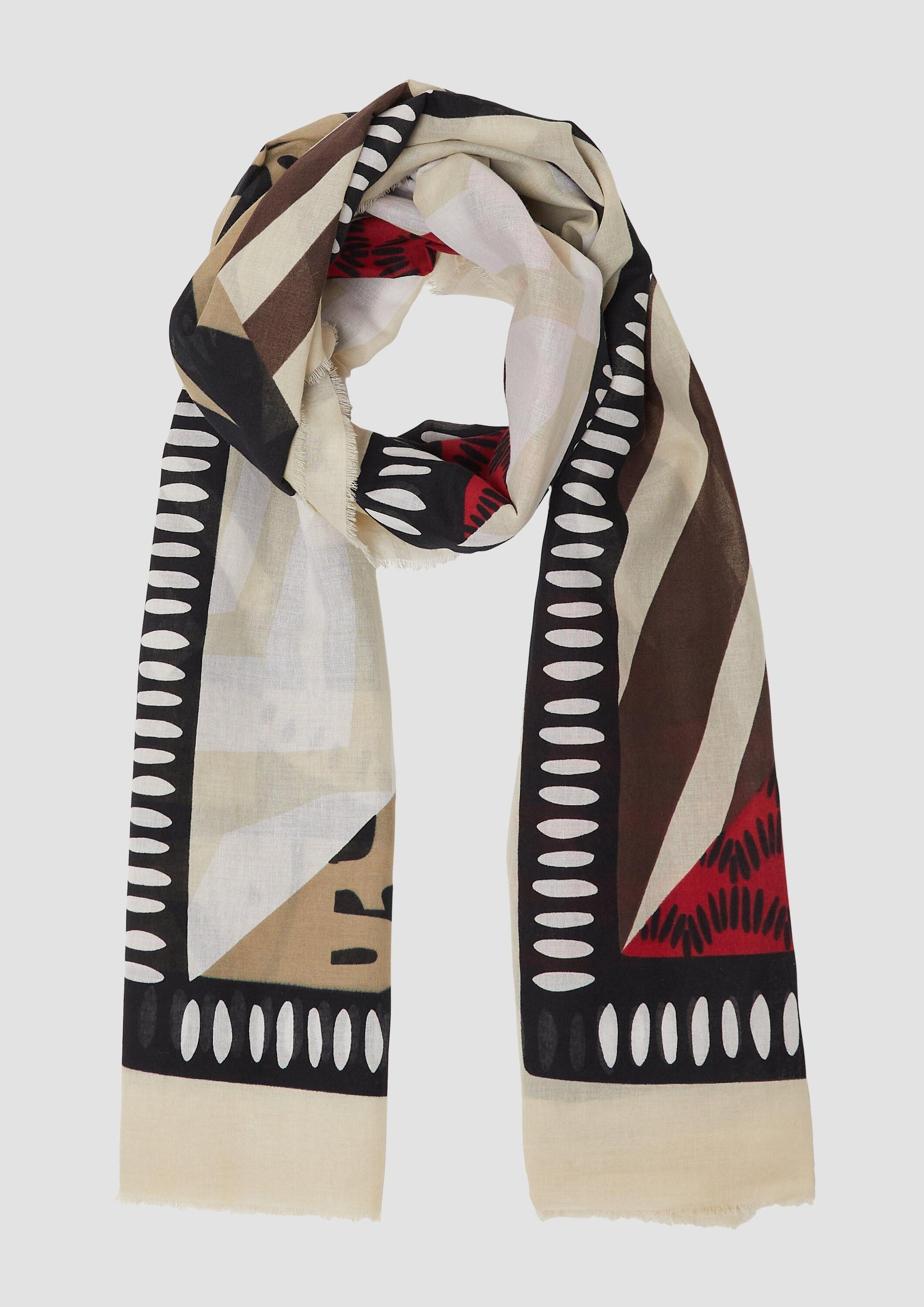 s.Oliver Schal Tuch Tuch mit All-over-Print günstig online kaufen