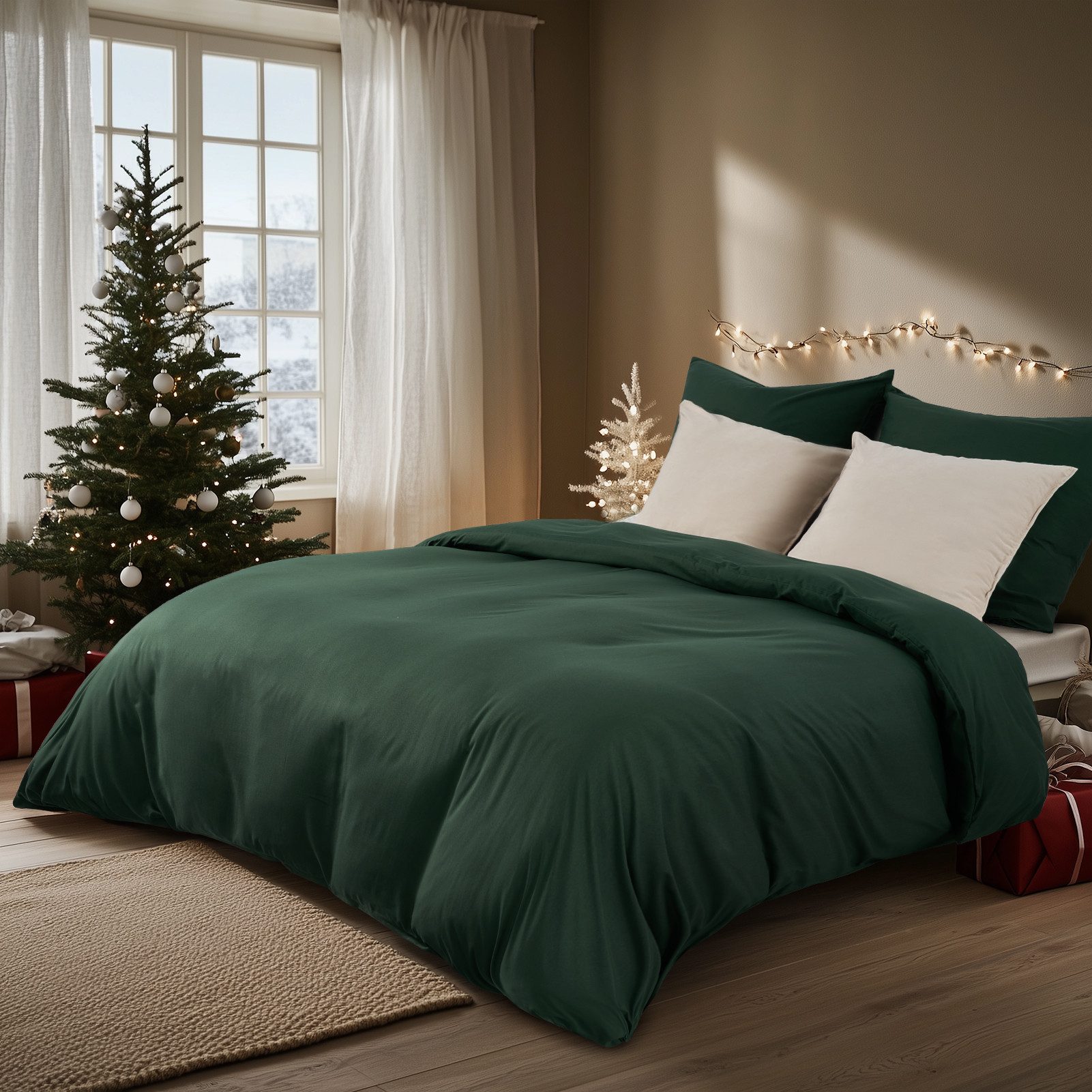 Topfinel Bettwäsche 135x200cm, Seersucker Bettwäsche-Sets, bügelfrei, allergiker, kühlende, 100% Mikrofaser, 4 teilig, Pflegeleicht, kuschelig, weich, Winter Sommer Herbst bedding set
