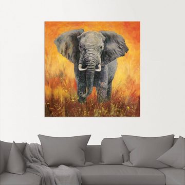 Artland Wandbild Porträt Elefant, Elefanten Bilder (1 St), als Alubild, Outdoorbild, Leinwandbild in verschied. Größen
